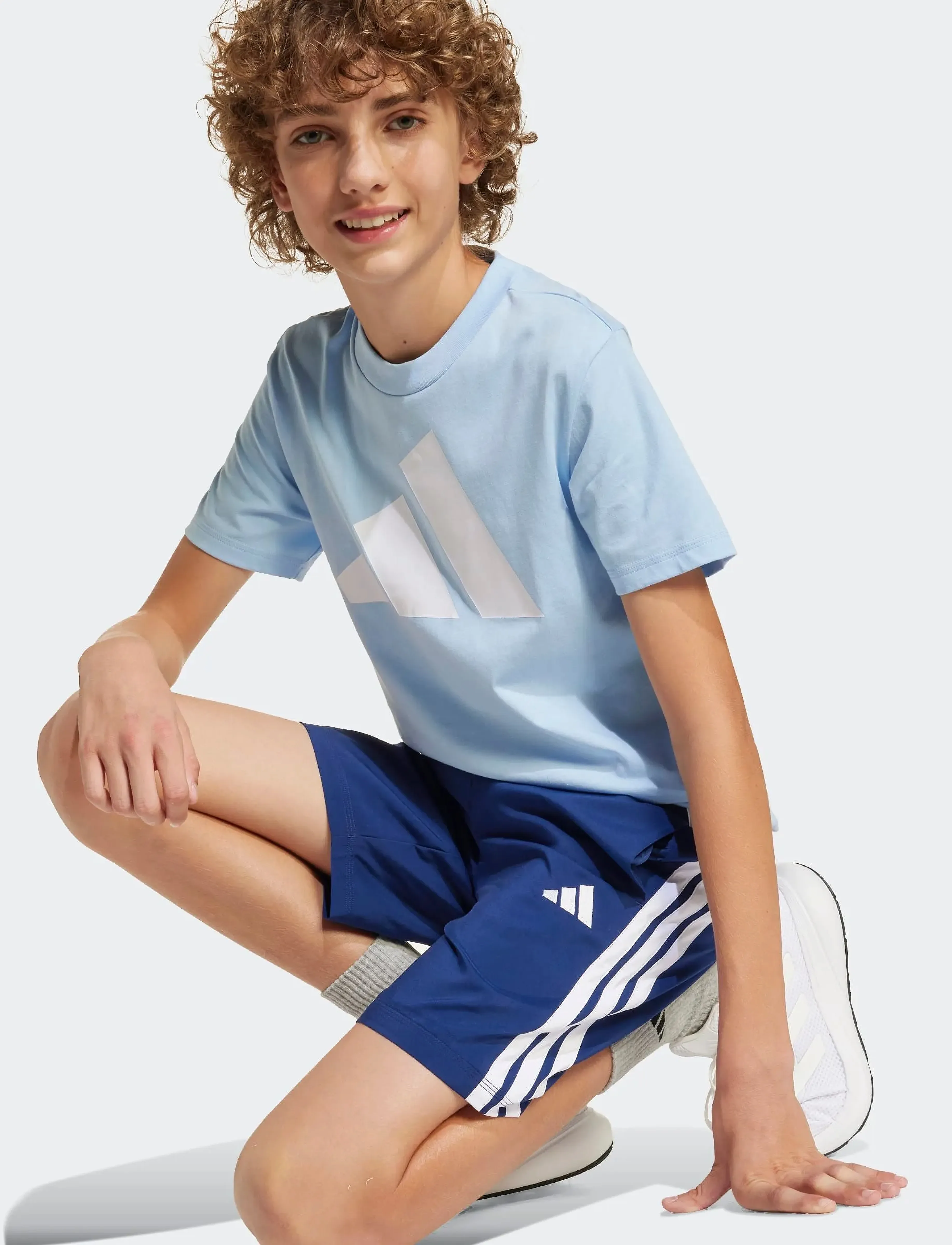 adidas Sportswear J 3S WV SH - Shorts - DKBLUE/WHITE / navy