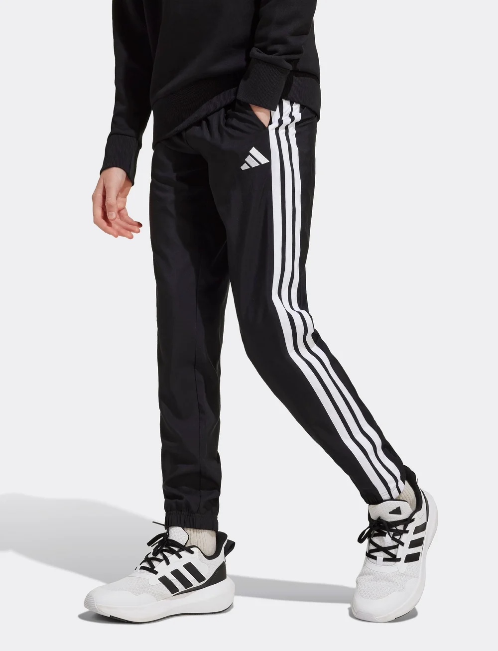 adidas Sportswear - J 3S WV PT - trainingshosen - black/white - 0