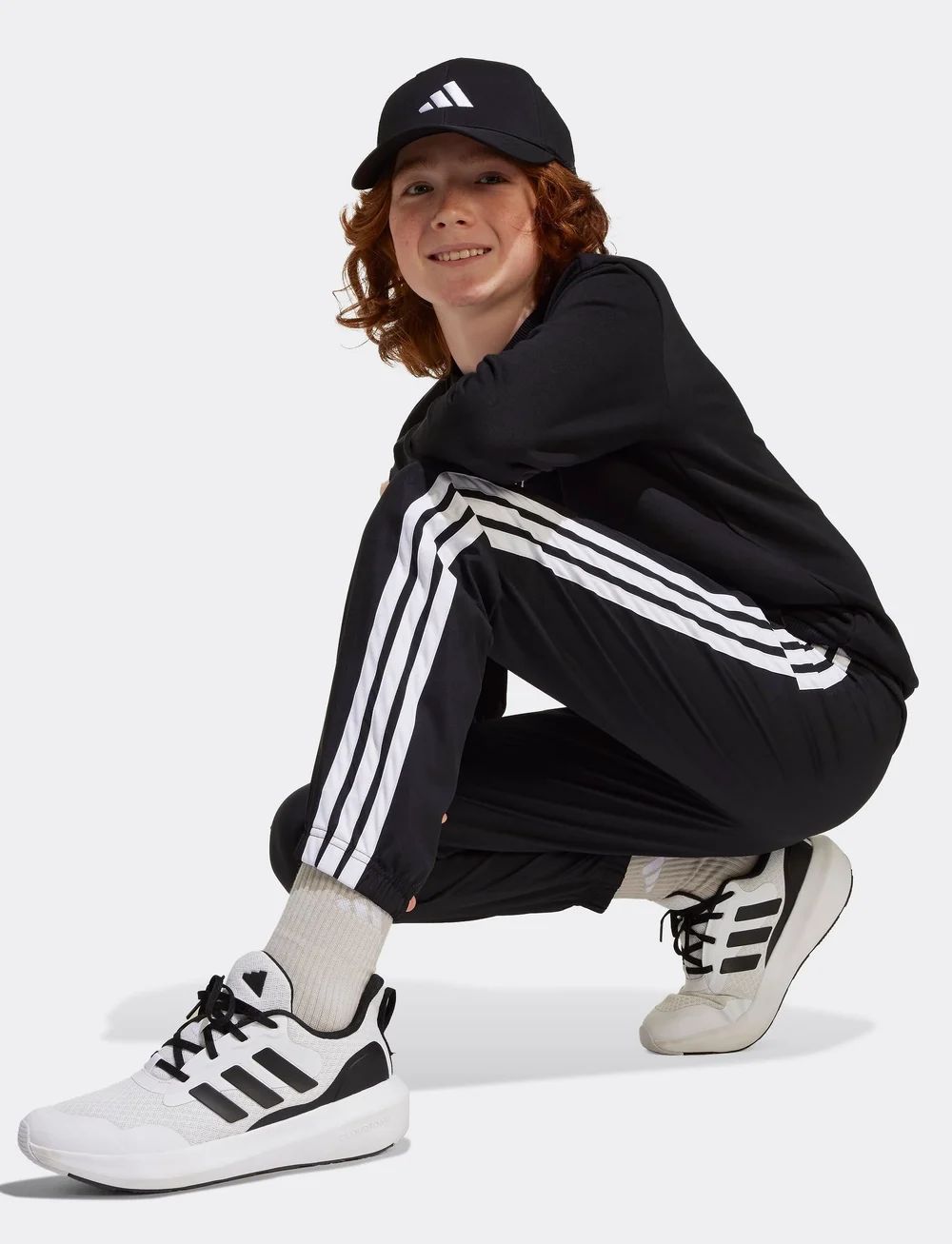 adidas Sportswear - J 3S WV PT - trainingshosen - black/white - 2