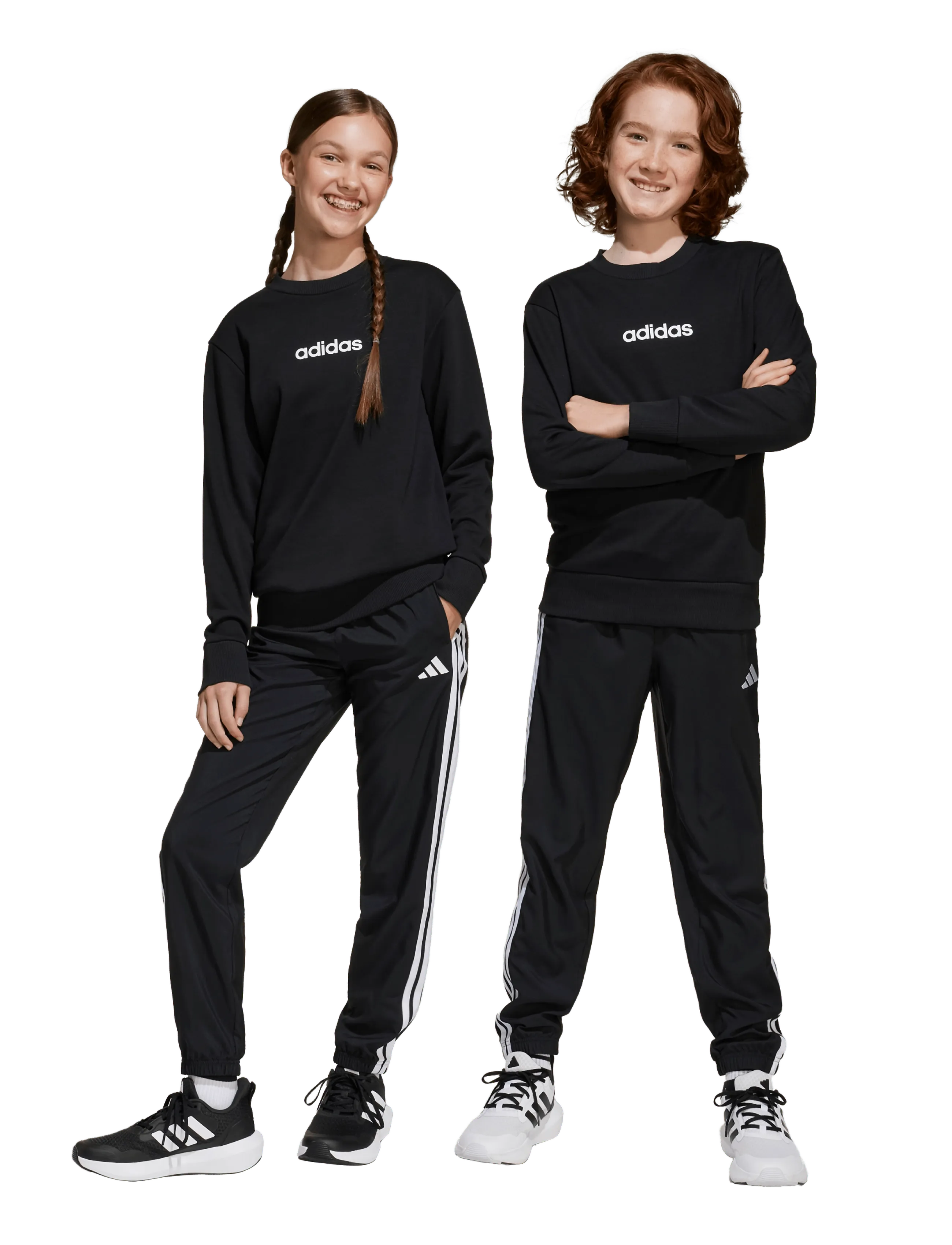 adidas Sportswear - J 3S WV  PT - træningsbukser - black/white - 2