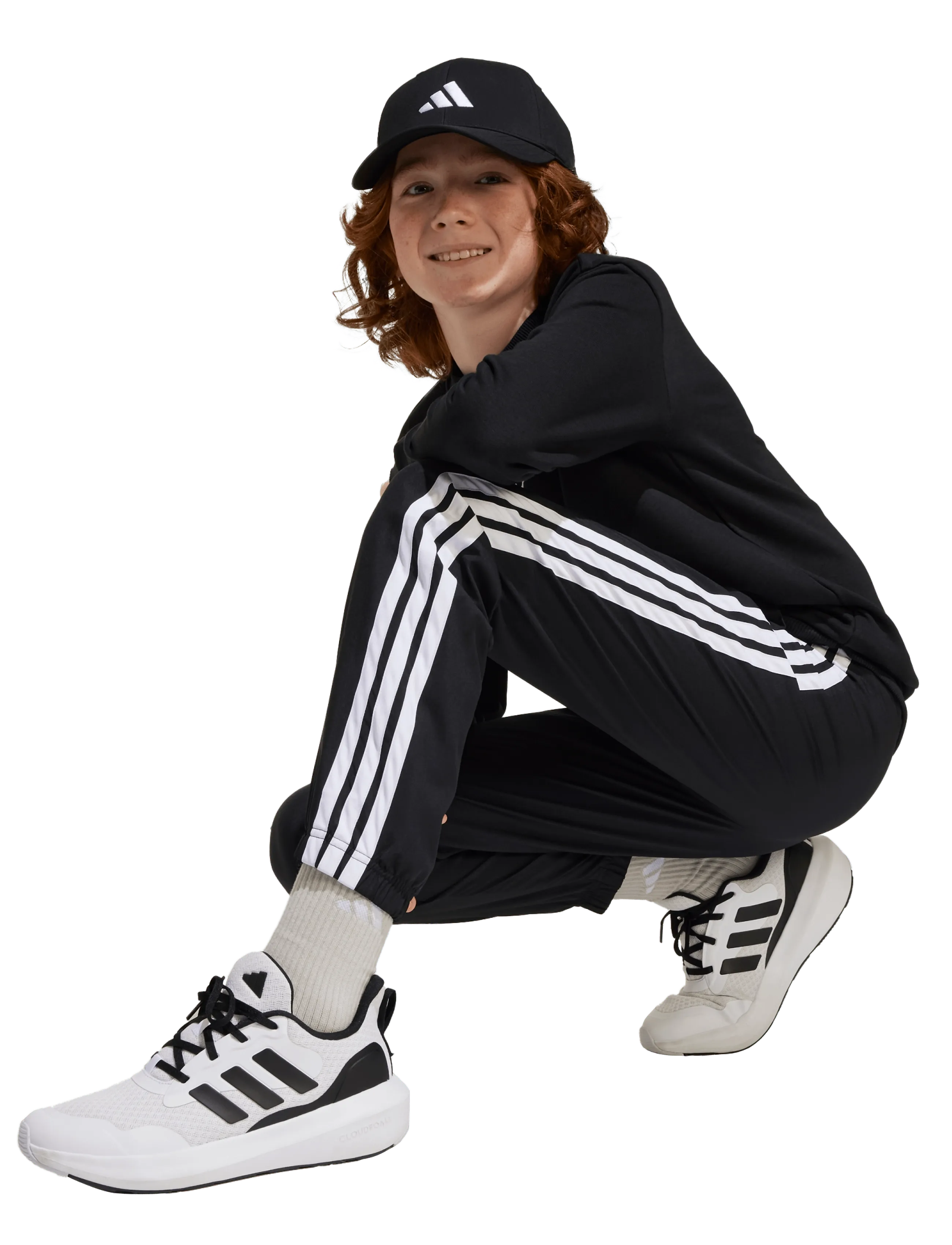 adidas Sportswear - J 3S WV  PT - træningsbukser - black/white - 5
