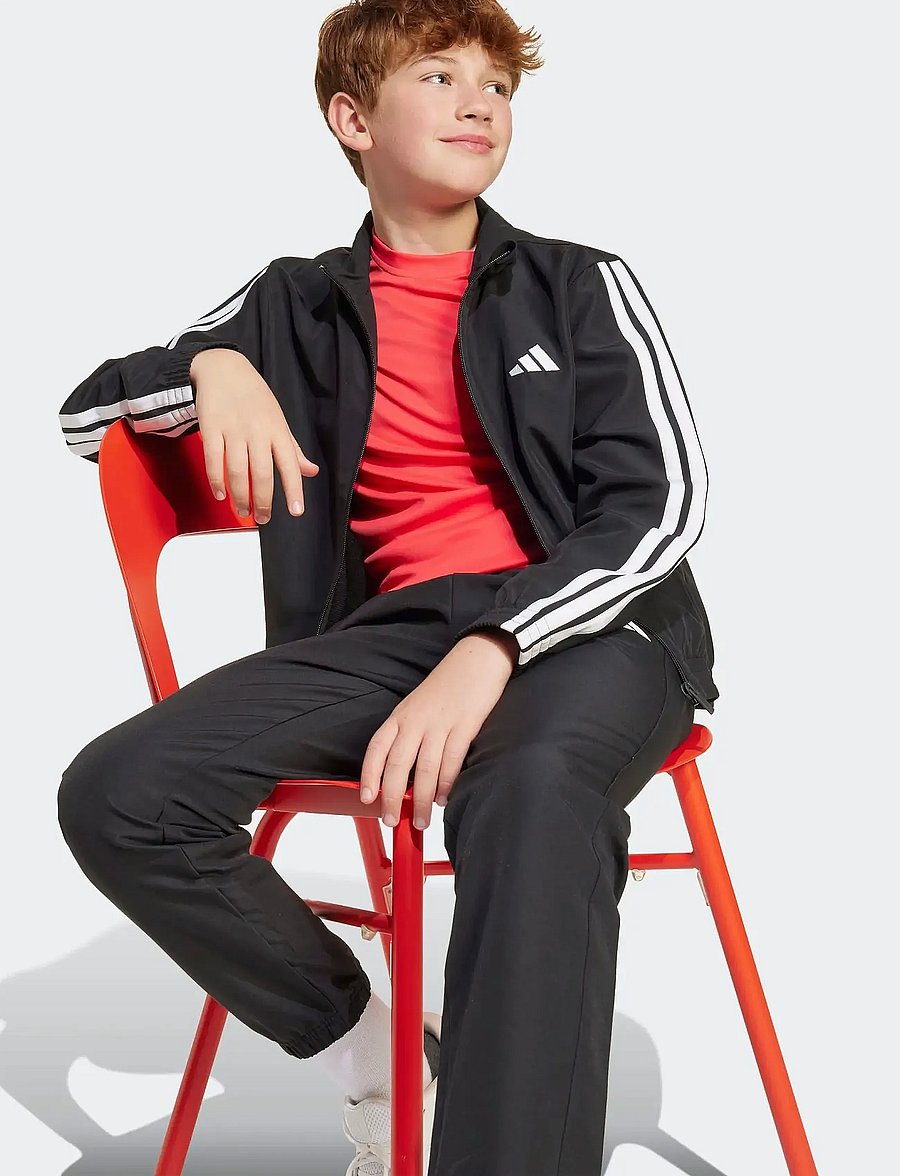 adidas Sportswear - J 3S WV TS - trainingsanzug - black/white - 0
