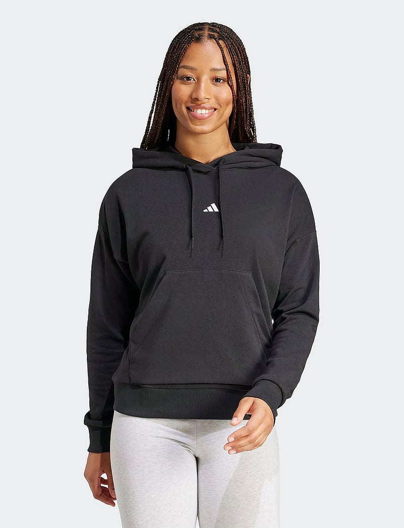 adidas Sportswear - W SL FT HD - džemperiai su gobtuvu - black/white - 5