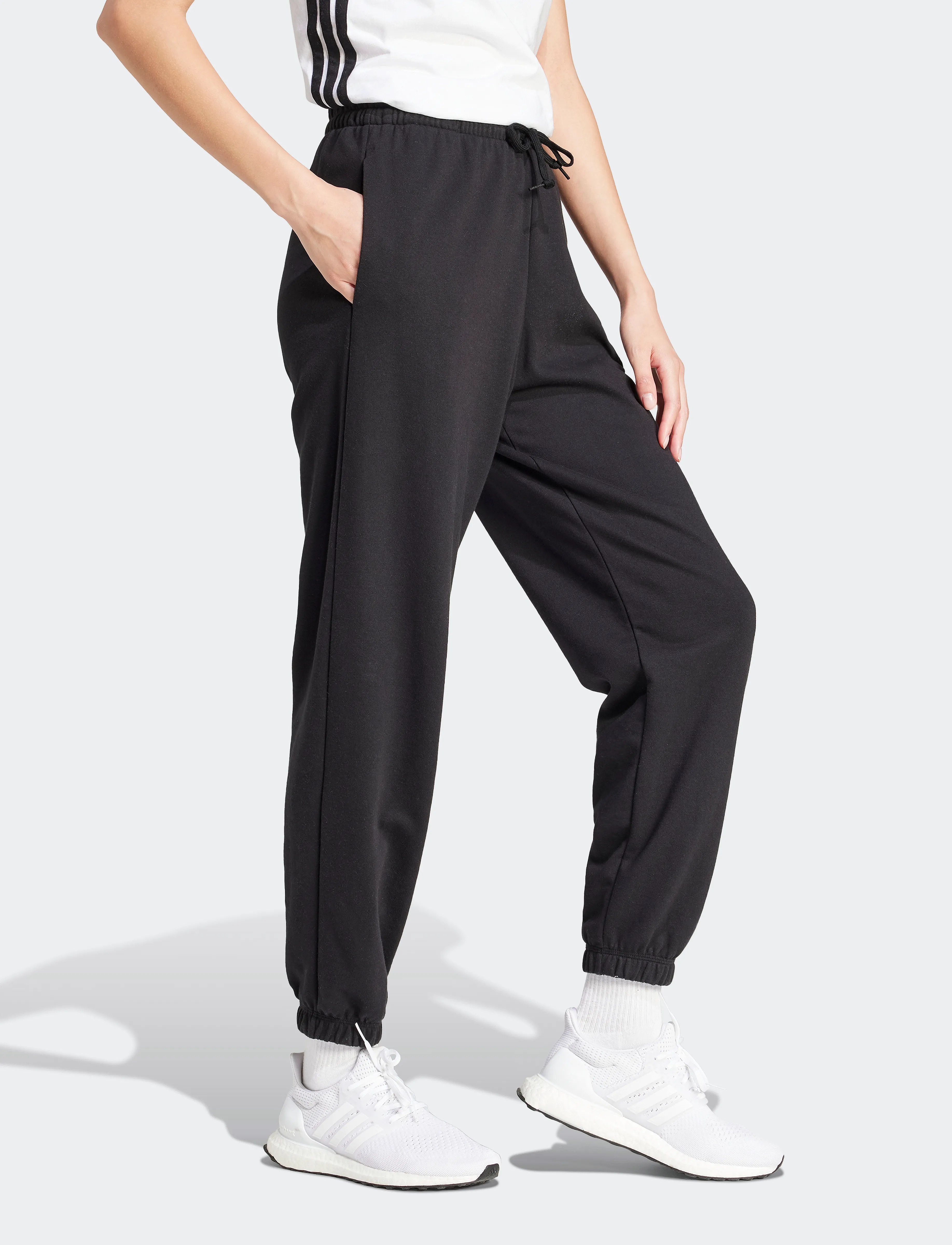 adidas Sportswear W SL FT CF PT - Trainingshosen - BLACK/WHITE / black