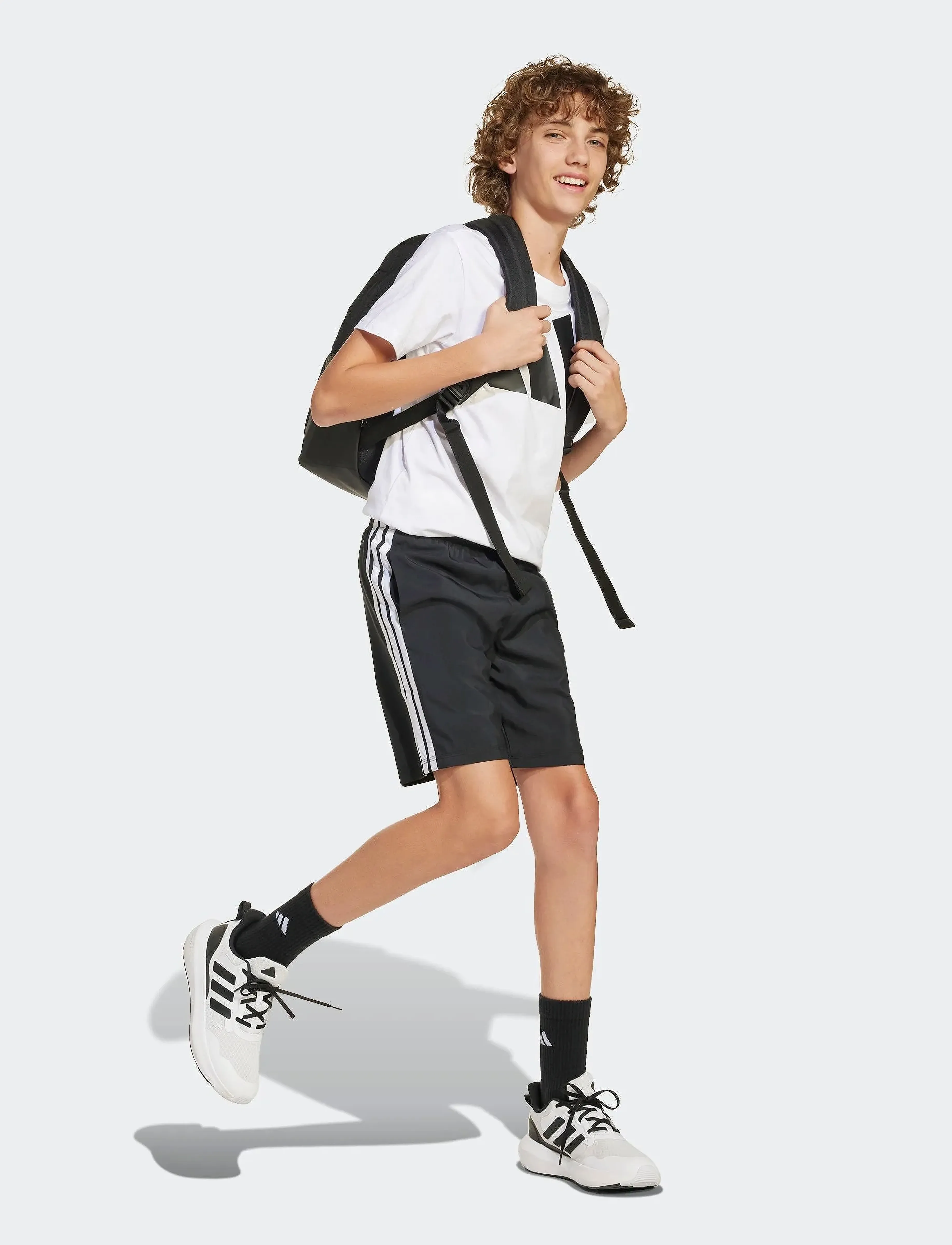 adidas Sportswear J 3S Wv Sh, 140, Unterteile, Schwarz - Shorts, Kinder