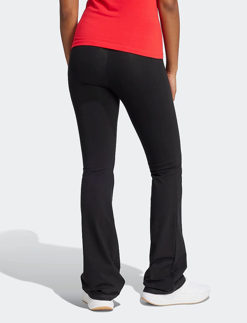 adidas Sportswear - W SL SJ FLARLEG - tights - black/white - 3