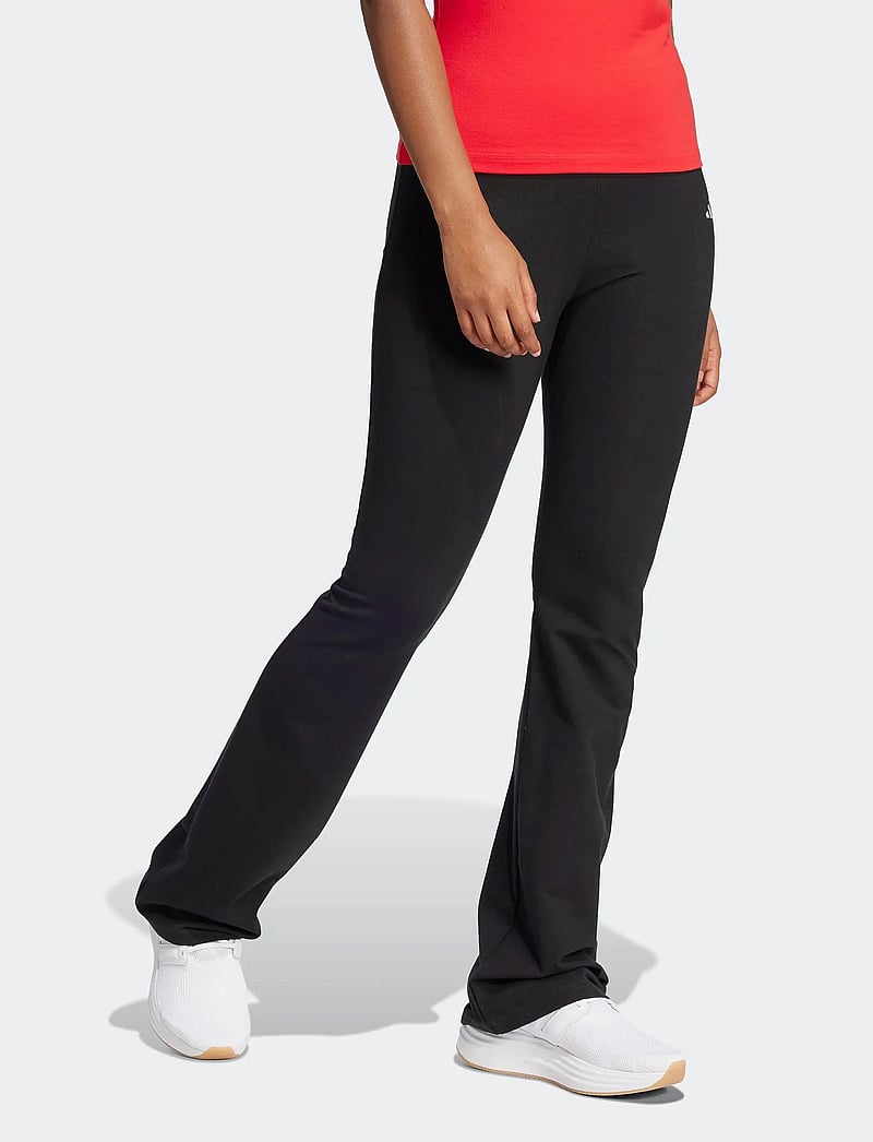 adidas Sportswear - W SL SJ FLARLEG - tights - black/white - 4