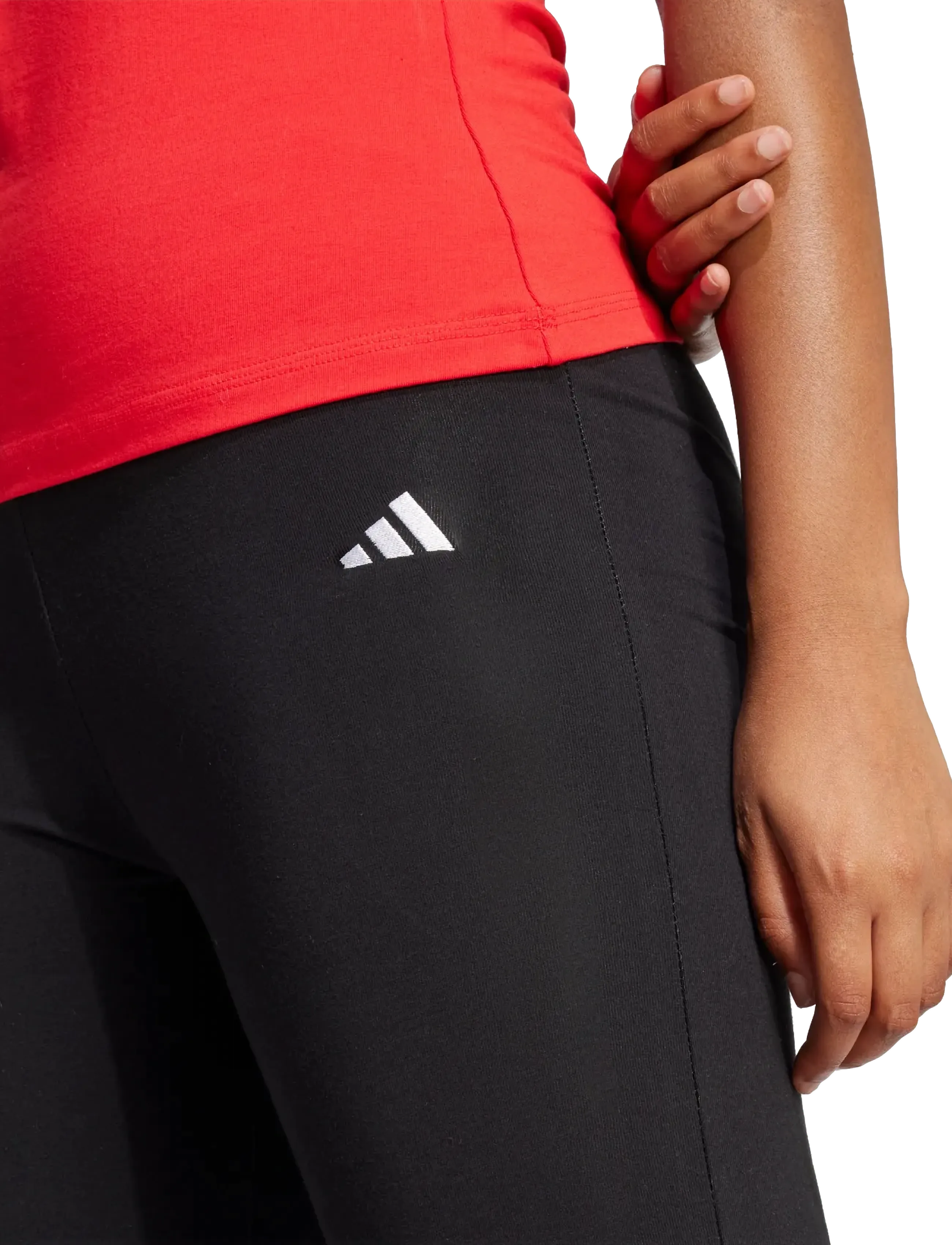 adidas Sportswear - W SL SJ FLARLEG - Æfingabuxur - black/white - 5