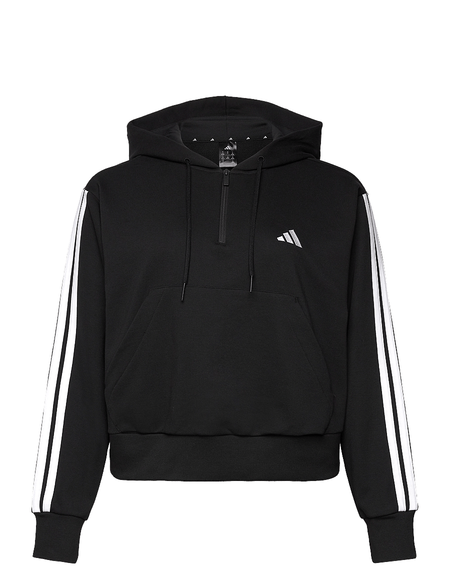 adidas Sportswear - W 3S FT QZHD IN - kapuutsiga dressipluusid - black/white - 1