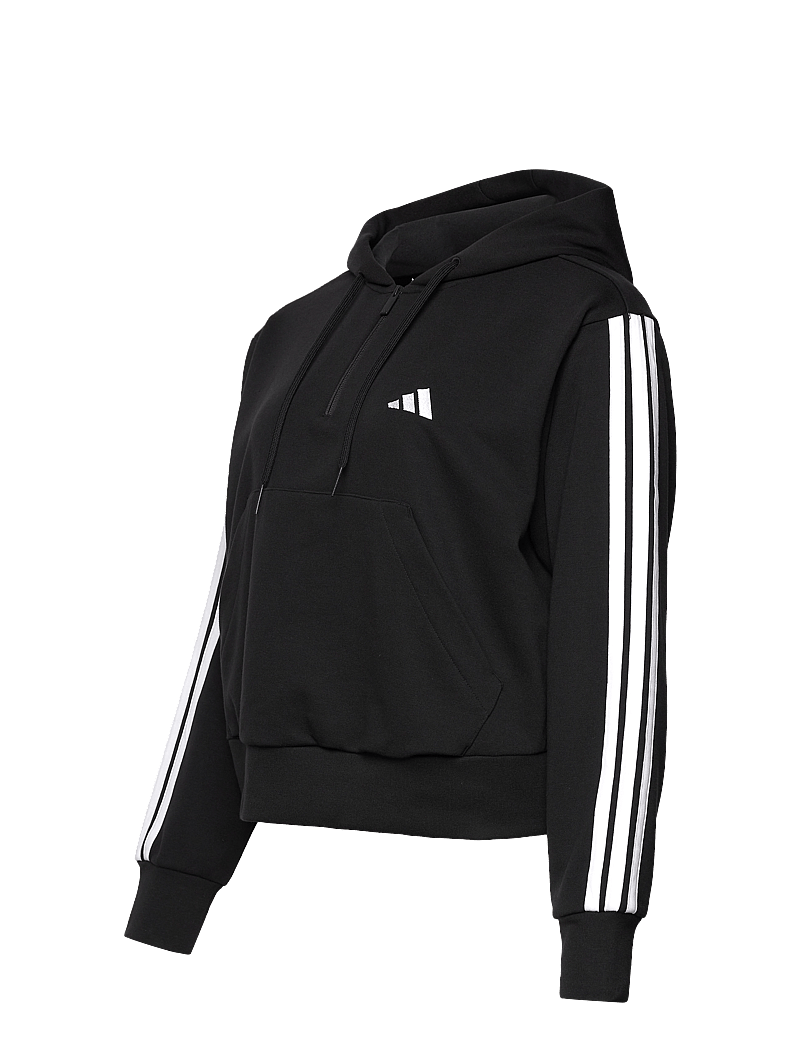 adidas Sportswear - W 3S FT QZHD IN - kapuutsiga dressipluusid - black/white - 3