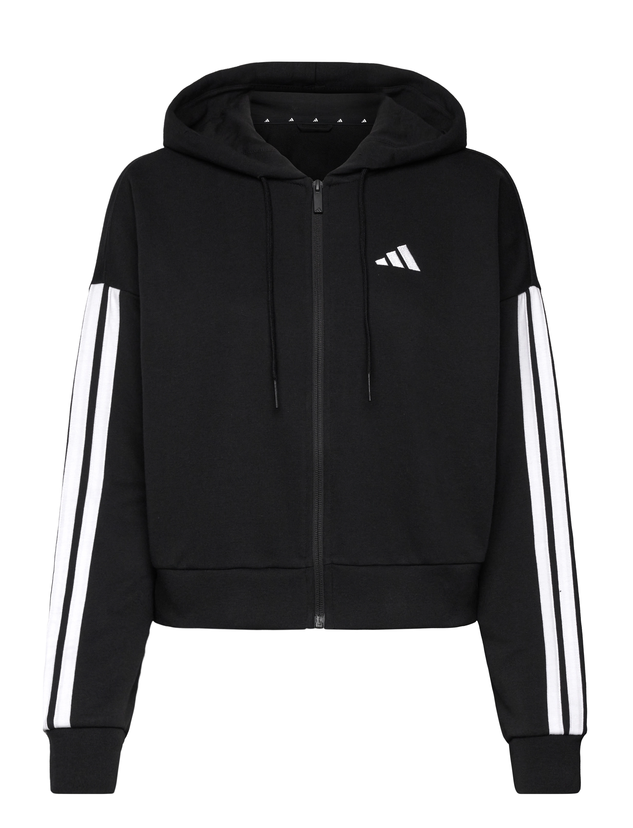 adidas Sportswear W 3S FT FZ HD - Svetarit - BLACK/WHITE / black