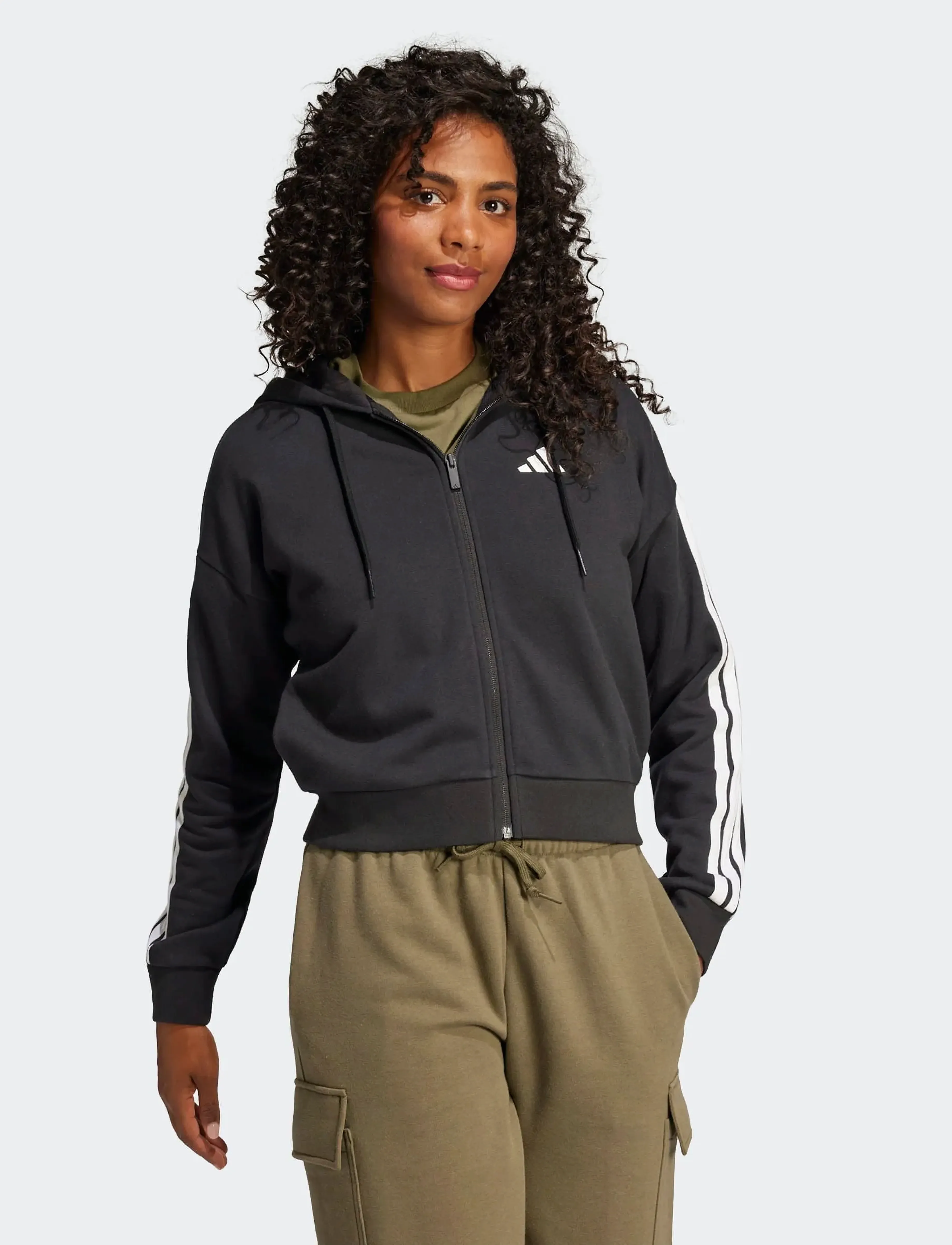 Underställ adidas Essentials 3-Stripes French Terry Full-Zip Hoodie 6