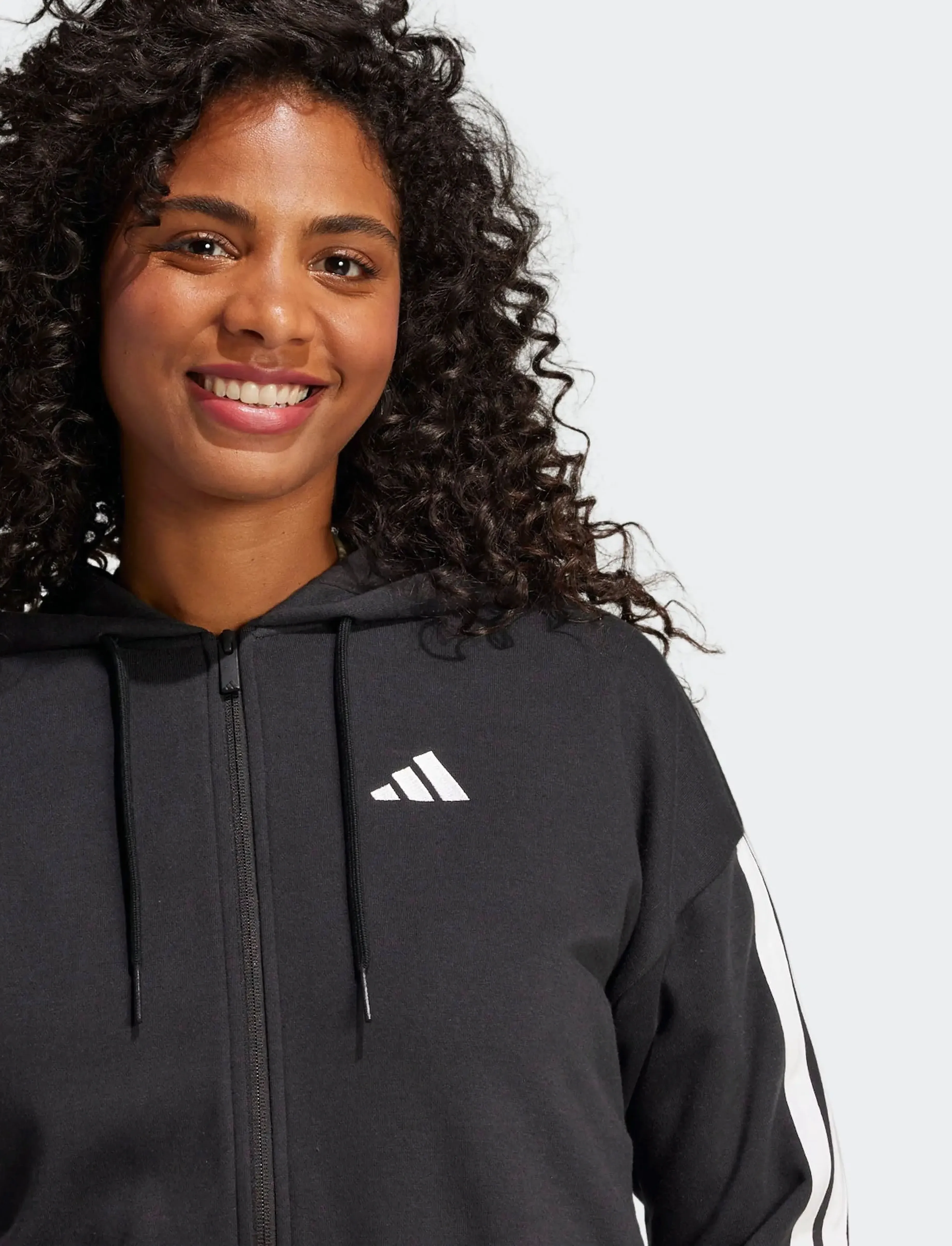 Underställ adidas Essentials 3-Stripes French Terry Full-Zip Hoodie 9