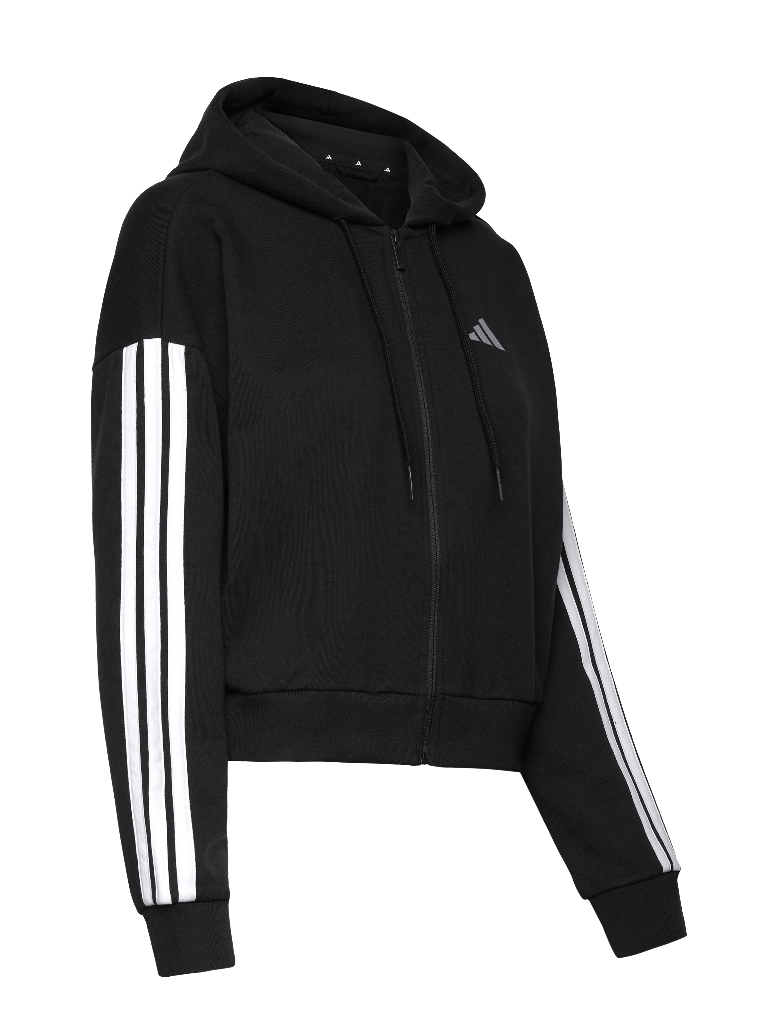 adidas Sportswear - W 3S FT FZ HD - huvtröjor - black/white - 4