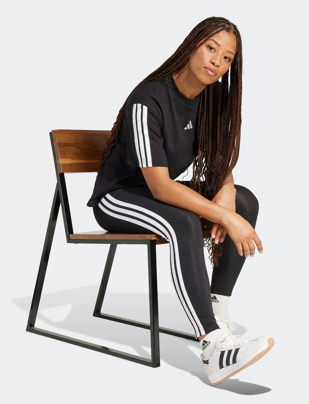 adidas Sportswear - W 3S SJ LEG - tights - black/white - 5