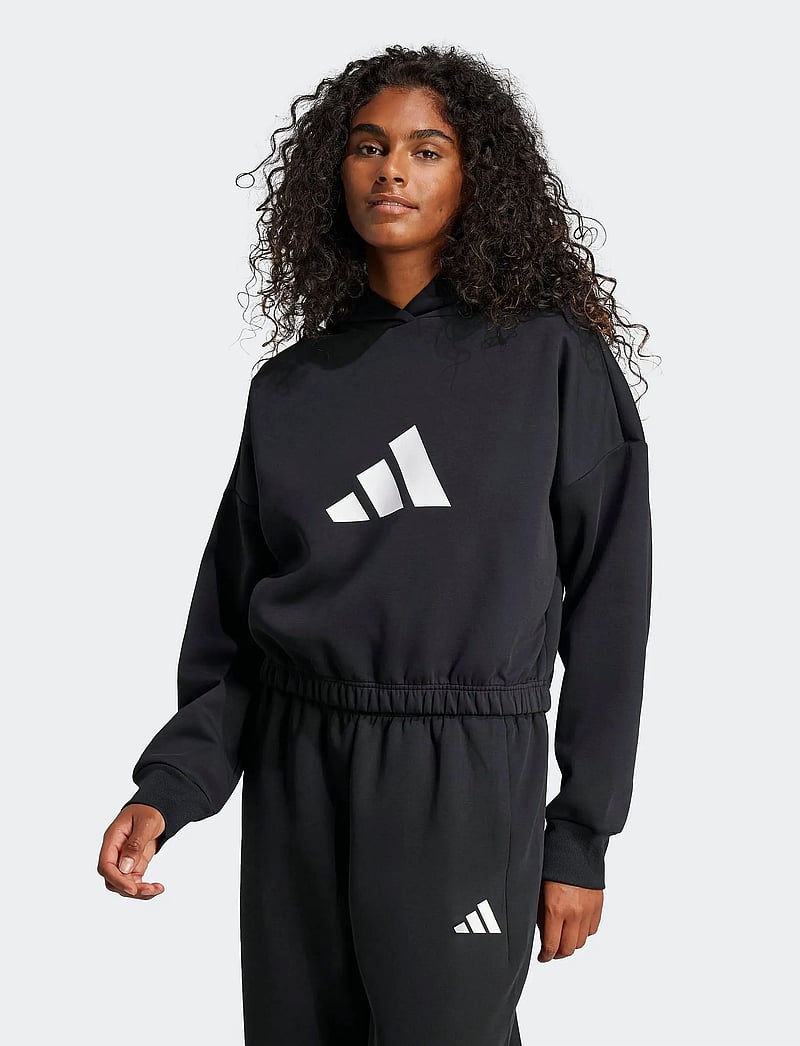 adidas Sportswear - W FI 3B OH HD - kapuutsiga dressipluusid - black - 0