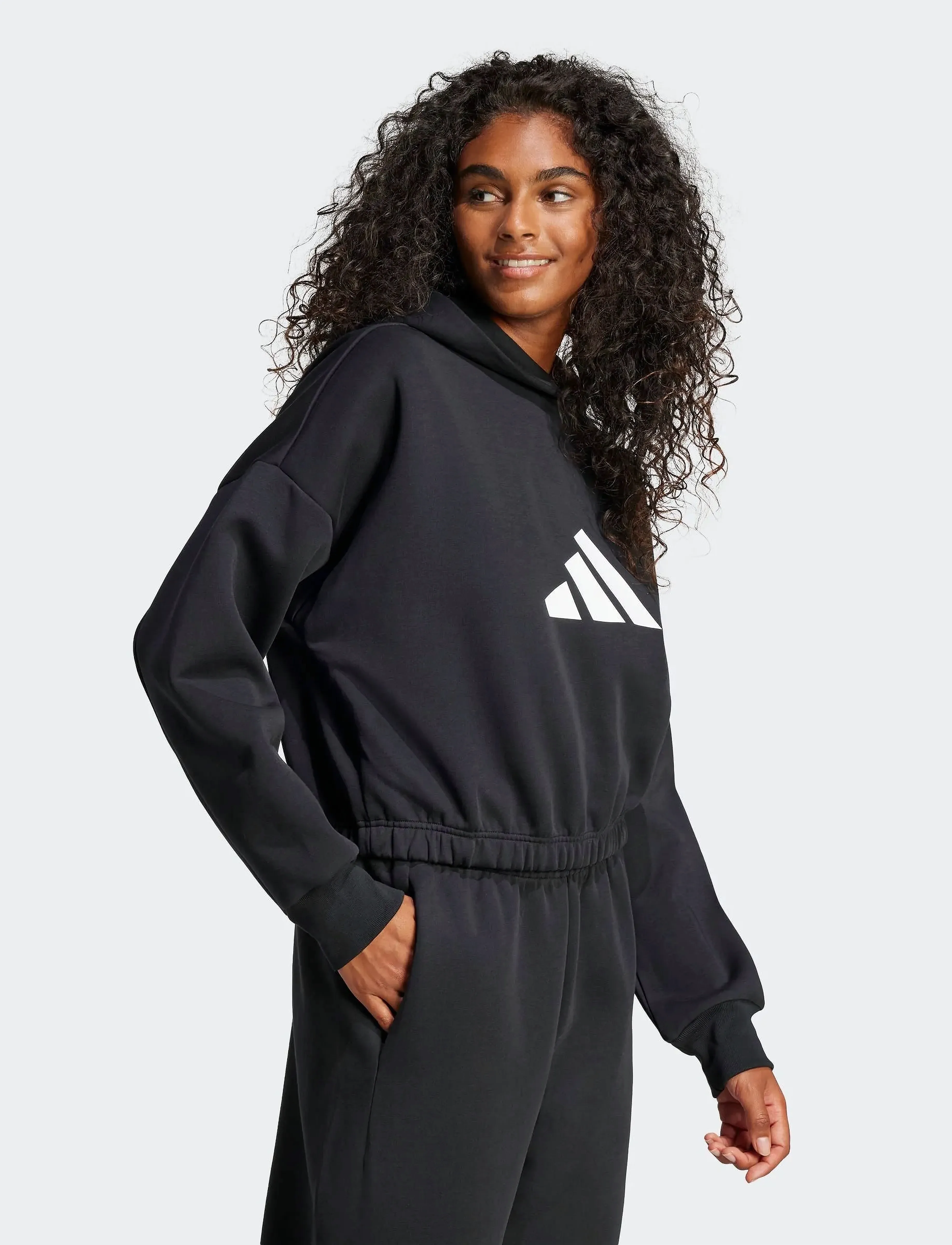 adidas Sportswear - W FI 3B OH HD - hoodies - black - 4