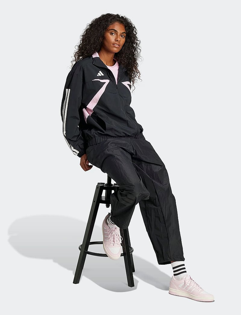 adidas Sportswear - W FI 3S WVN PT - pantalons décontractés - black - 5