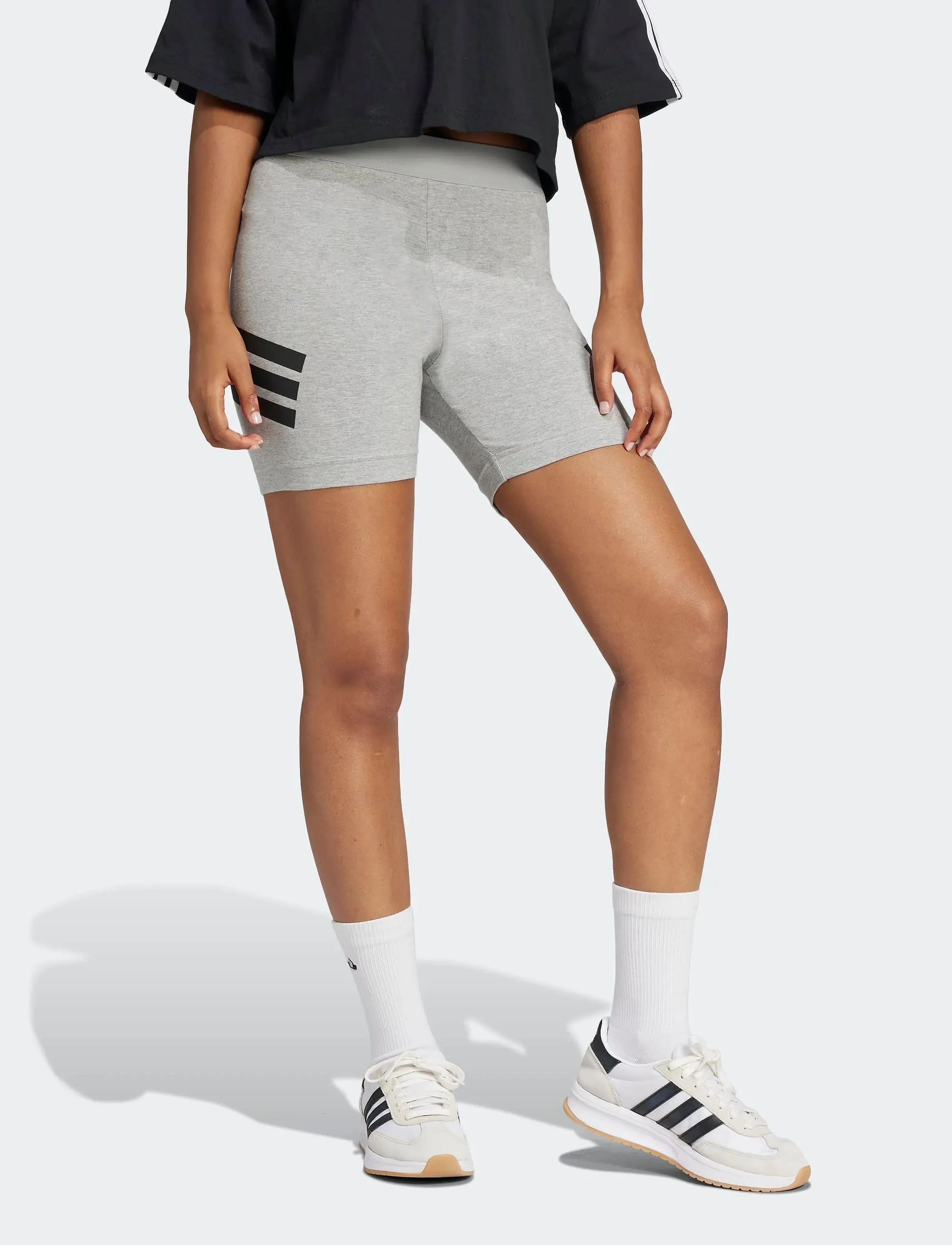 adidas Sportswear - W FI 3S BIKER - 1/2 lengde - mgreyh - 3