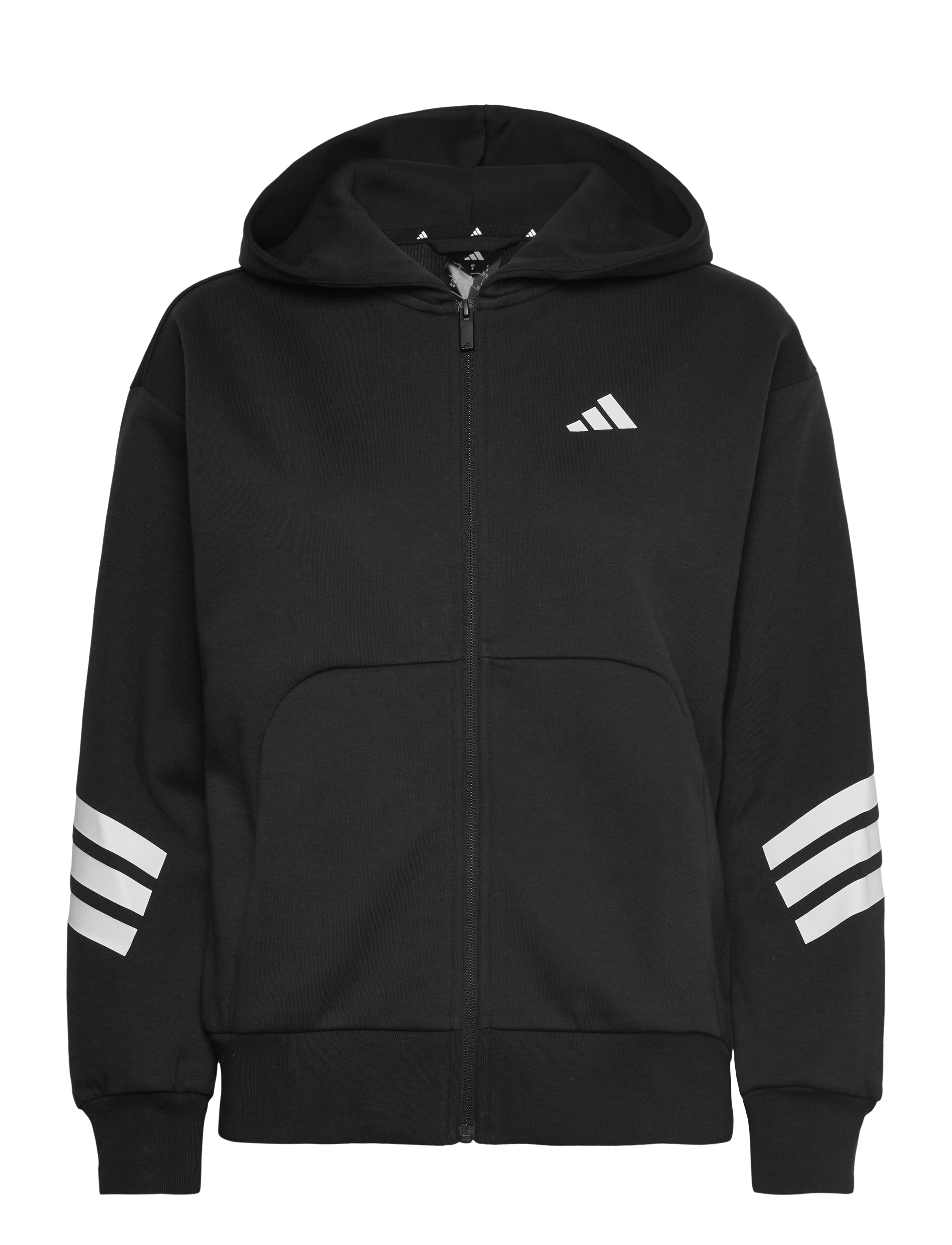 adidas Sportswear W FI 3S FZ HD - adidas Sportswear - BLACK / black