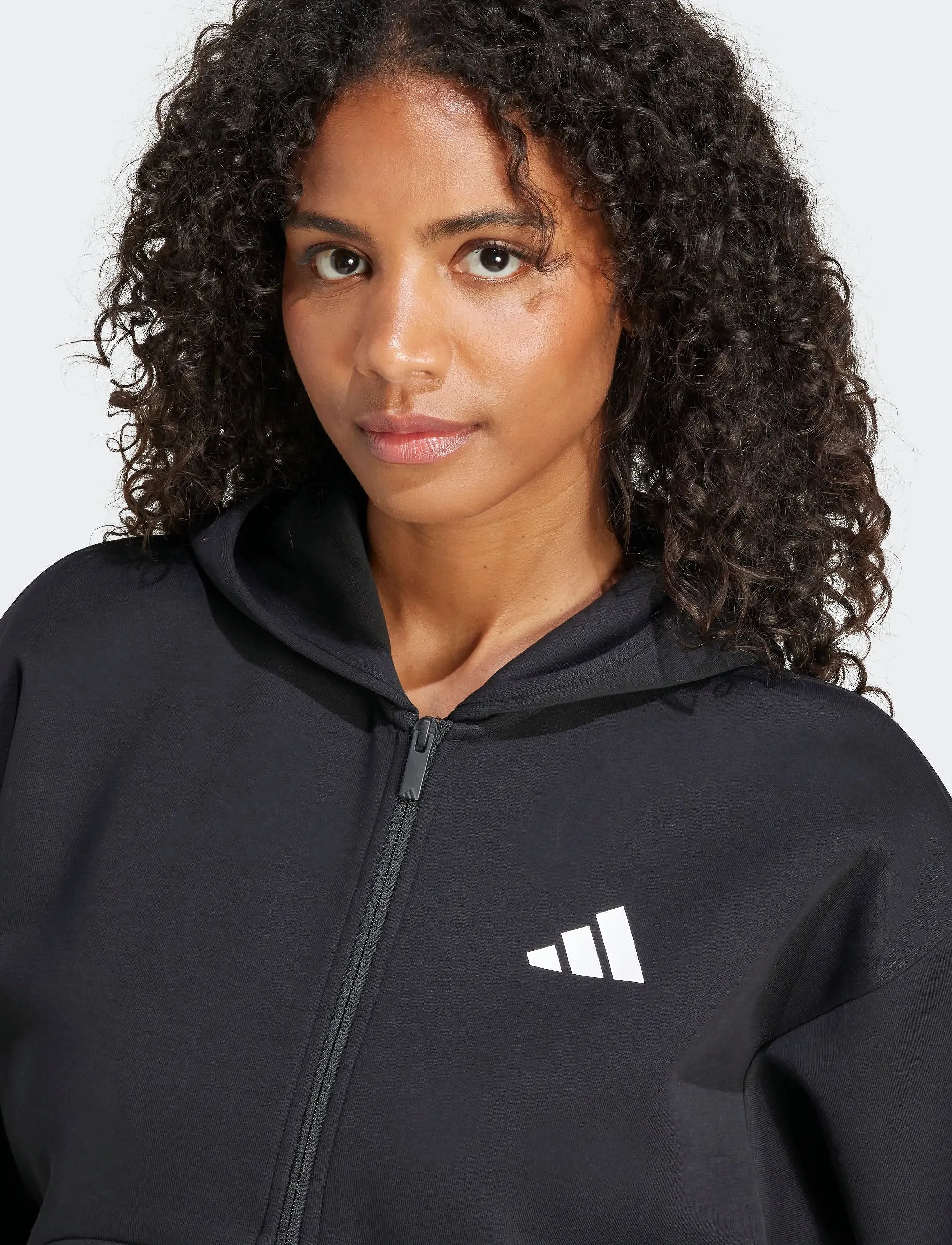 adidas Sportswear - W FI 3S FZ HD - tops - black - 4