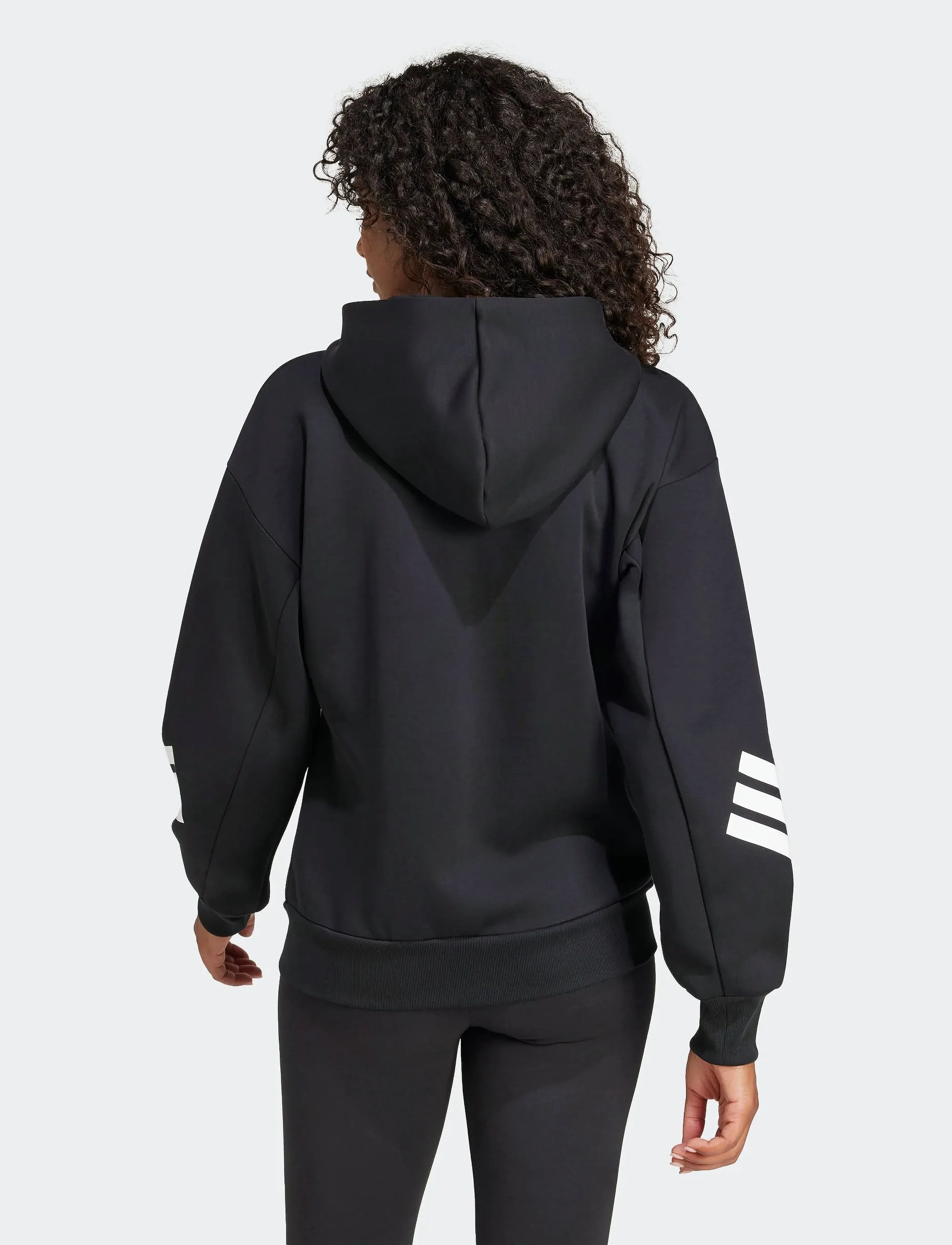 adidas Sportswear - W FI 3S FZ HD - overdele - black - 5