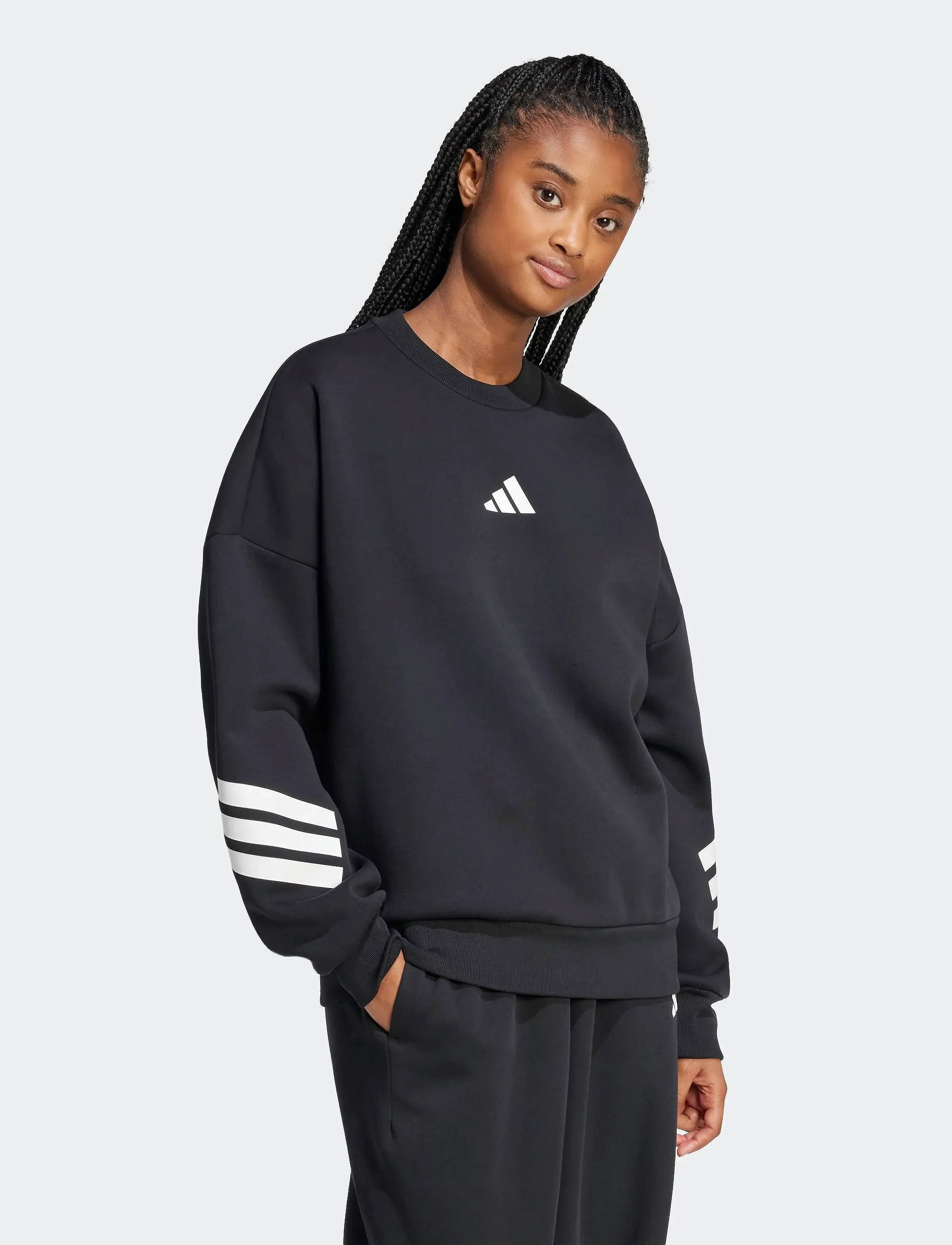 adidas Sportswear W Fi 3S Swt, S, Schwarz, Frauen