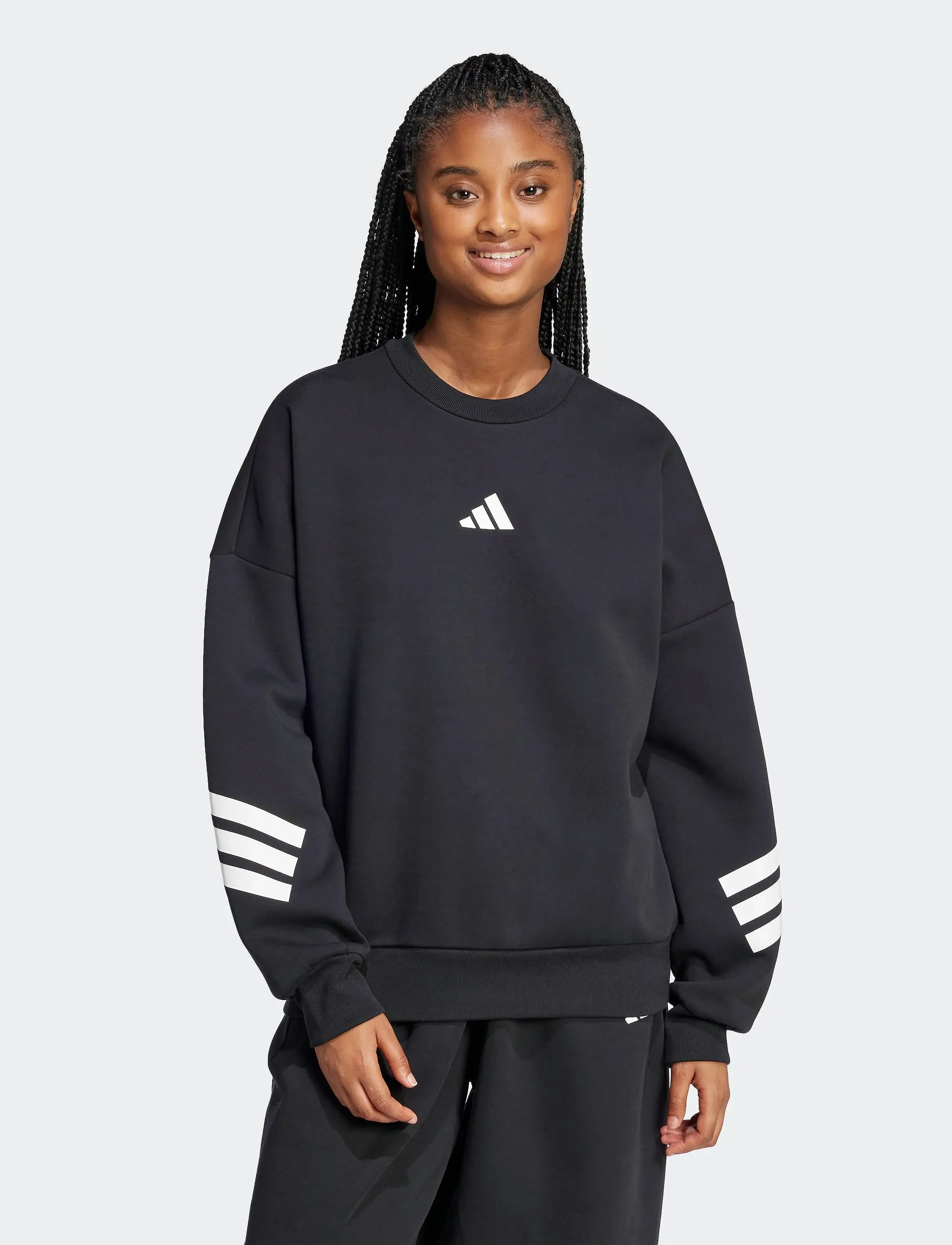 adidas Sportswear - W FI 3S SWT - sweatshirts - black - 4