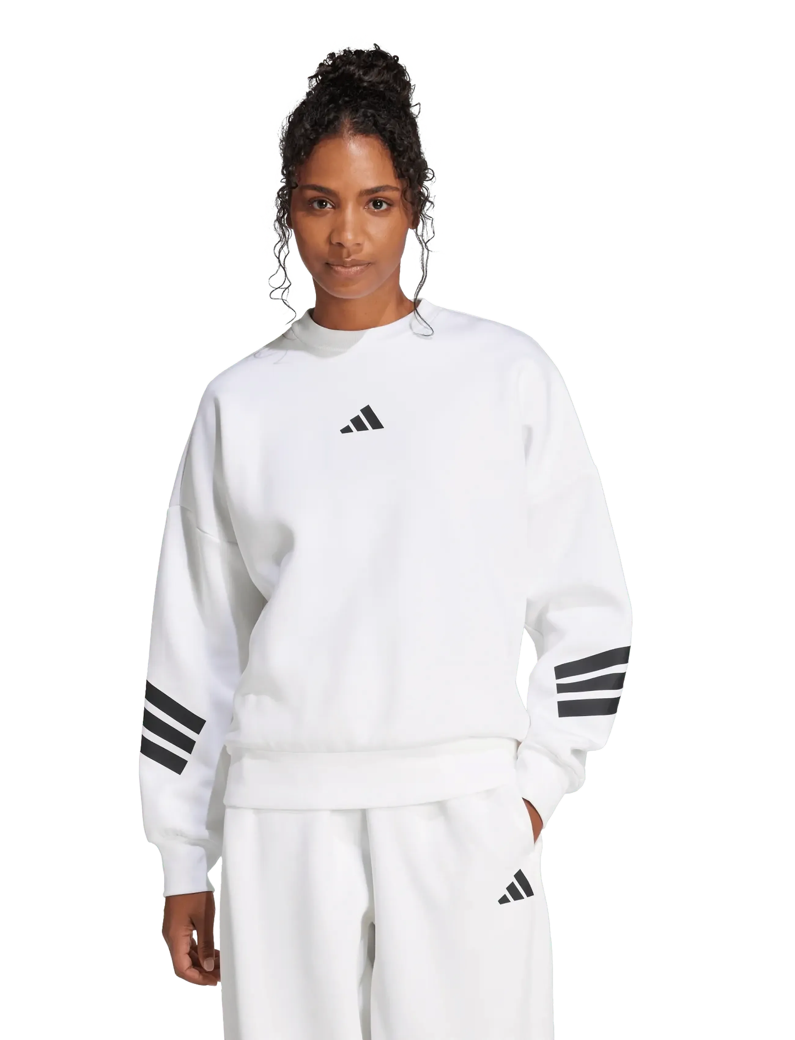 adidas Sportswear - W FI 3S SWT - sweatshirts - white - 3