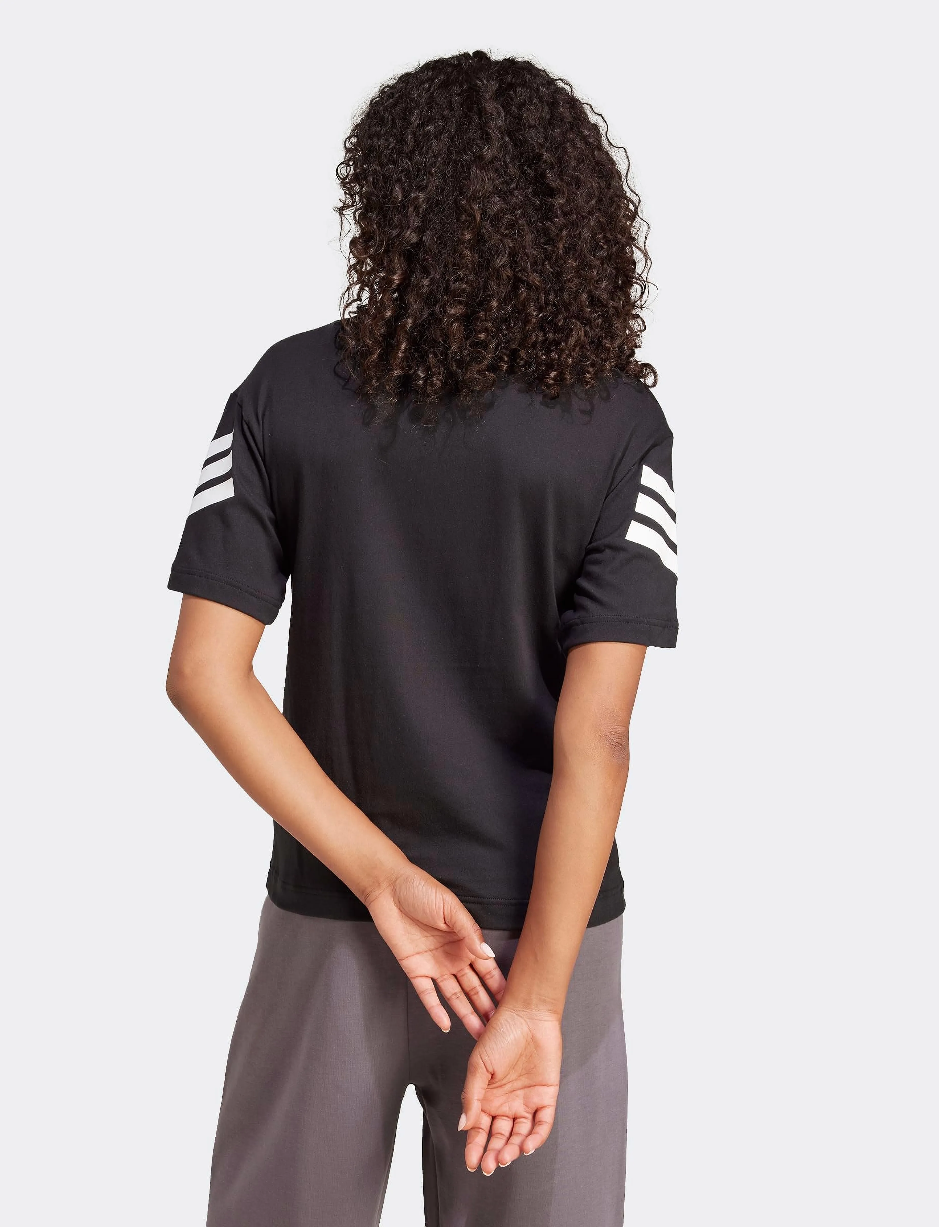 adidas Sportswear - W FI 3S TEE - t-shirts - black - 5