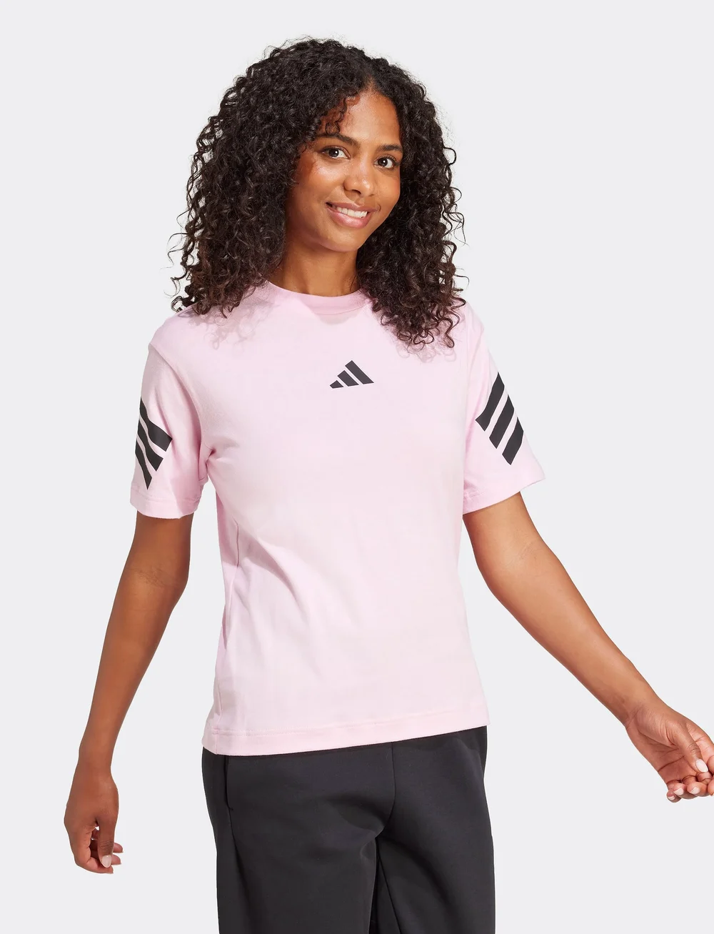 adidas Sportswear - W FI 3S TEE - t-shirts - trupnk - 4