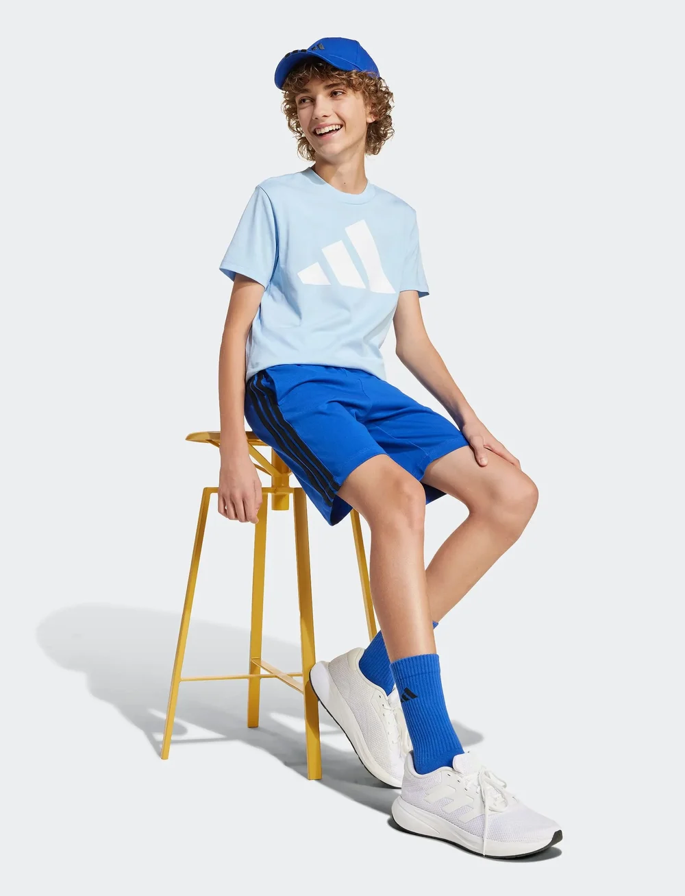 adidas Sportswear - J 3S KN SH 210 - sweatshorts - royblu/black - 0