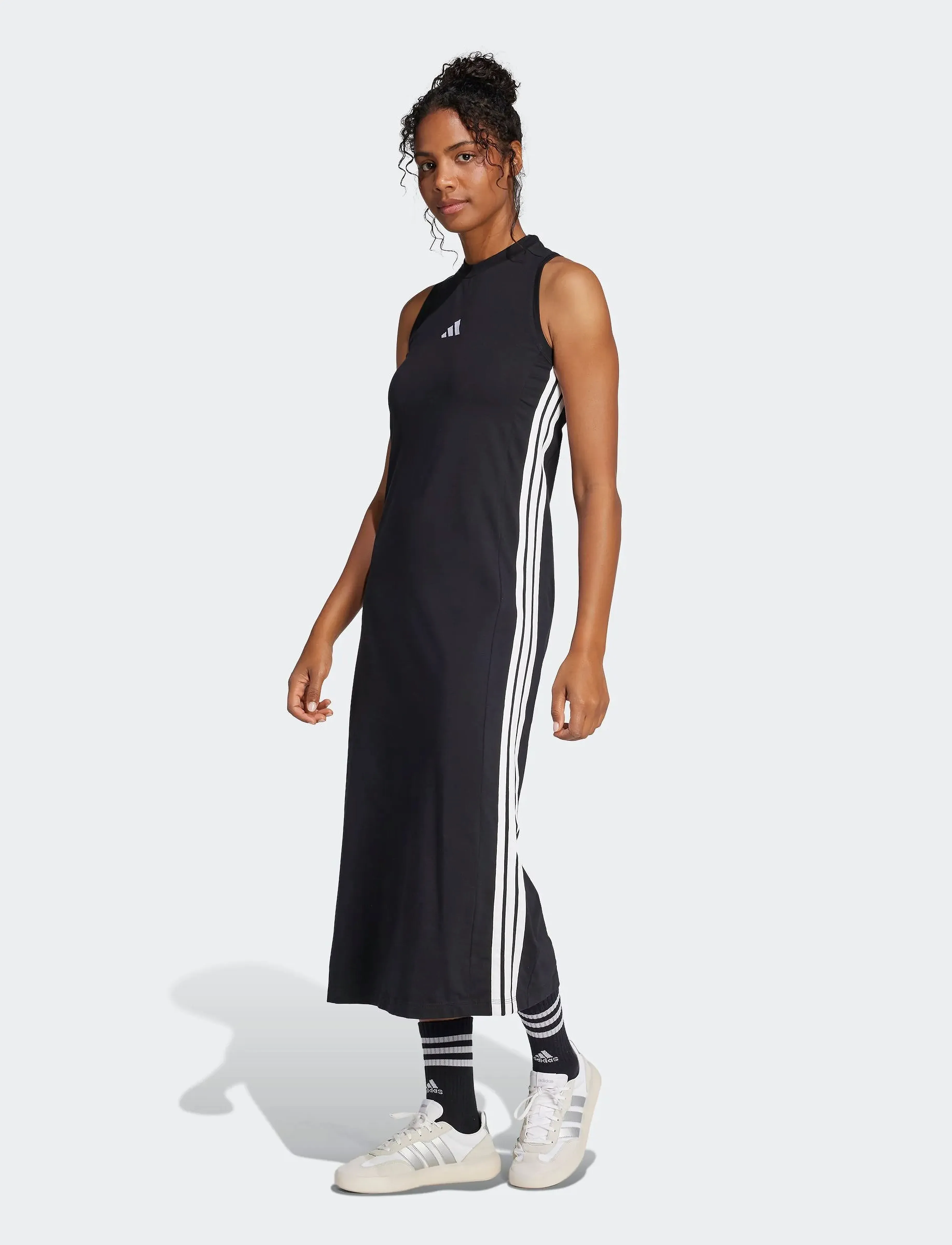 adidas Sportswear - W 3S SJ DRE - kleidid ja seelikud - black/white - 0