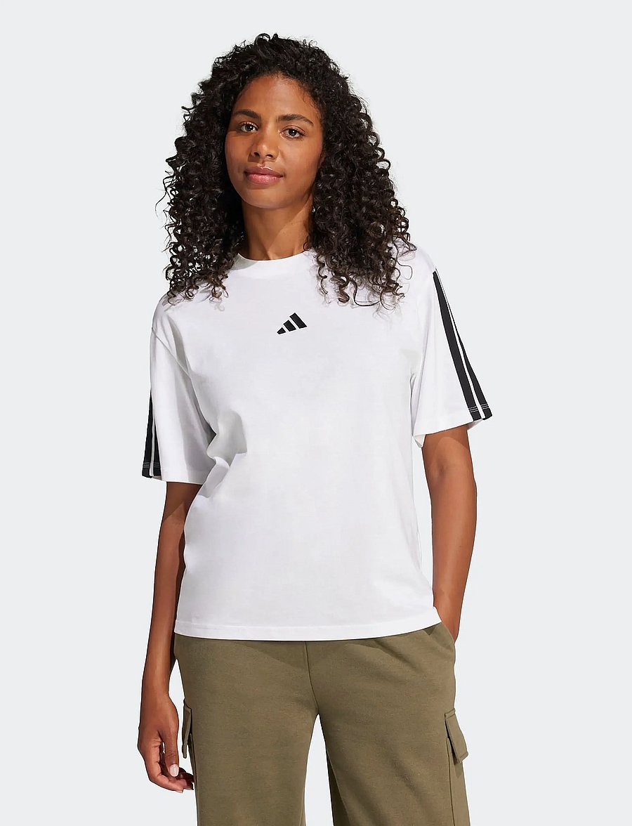 adidas Sportswear - W 3S SJ BF T - t-shirts - white/black - 4