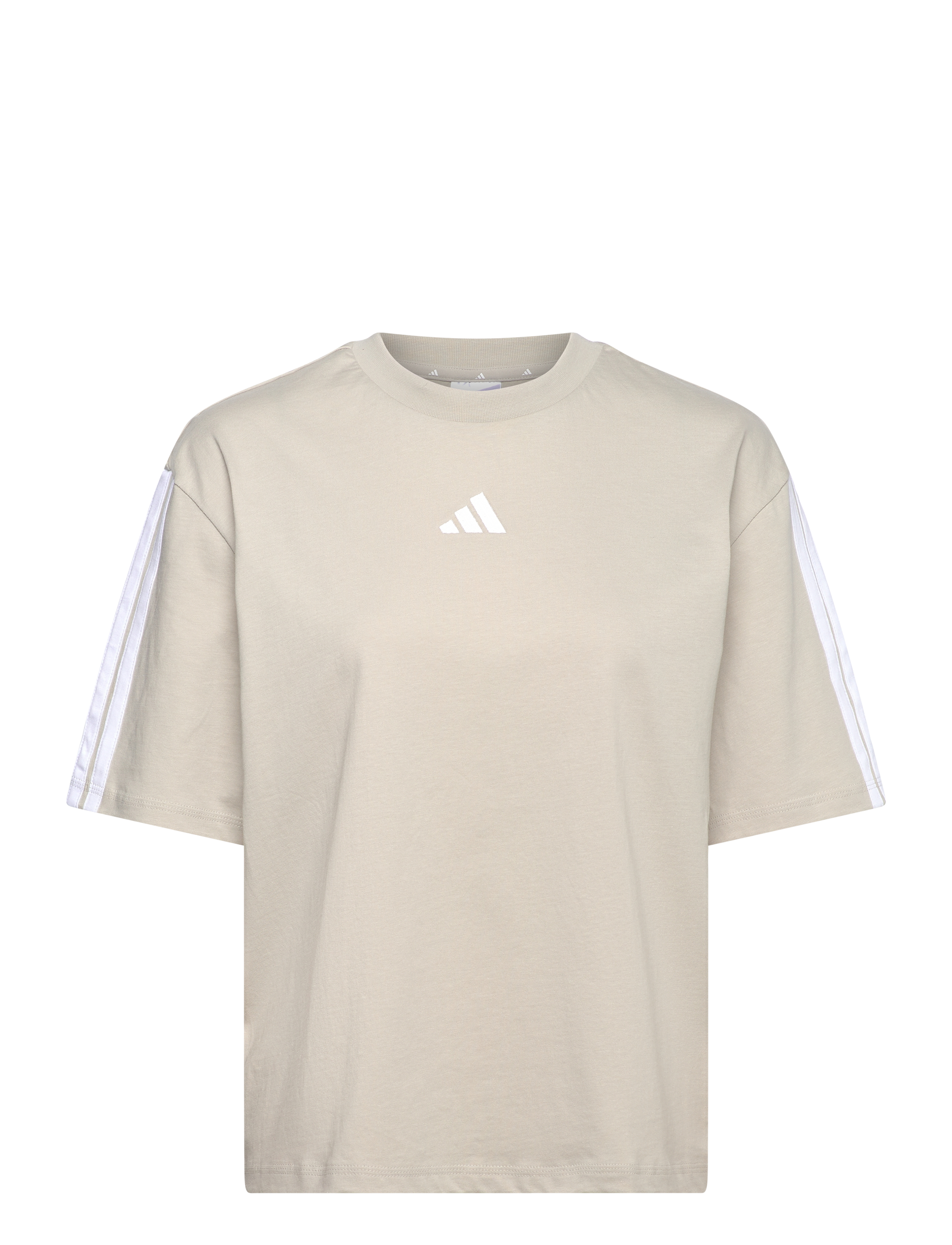 adidas Sportswear W 3S SJ BF T - T-Shirts - WONALU/WHITE / beige