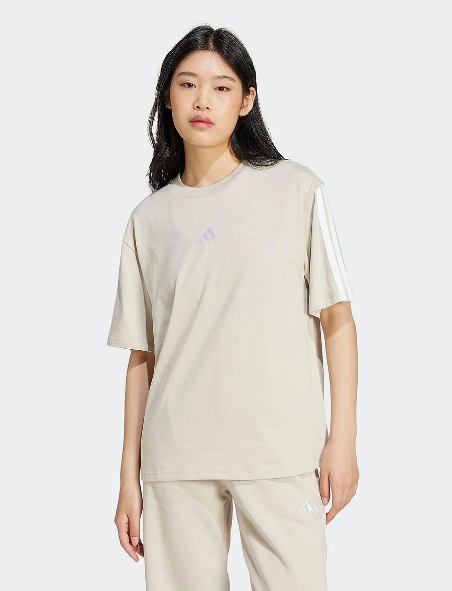 adidas Sportswear - W 3S SJ BF T - t-shirts - wonalu/white - 0