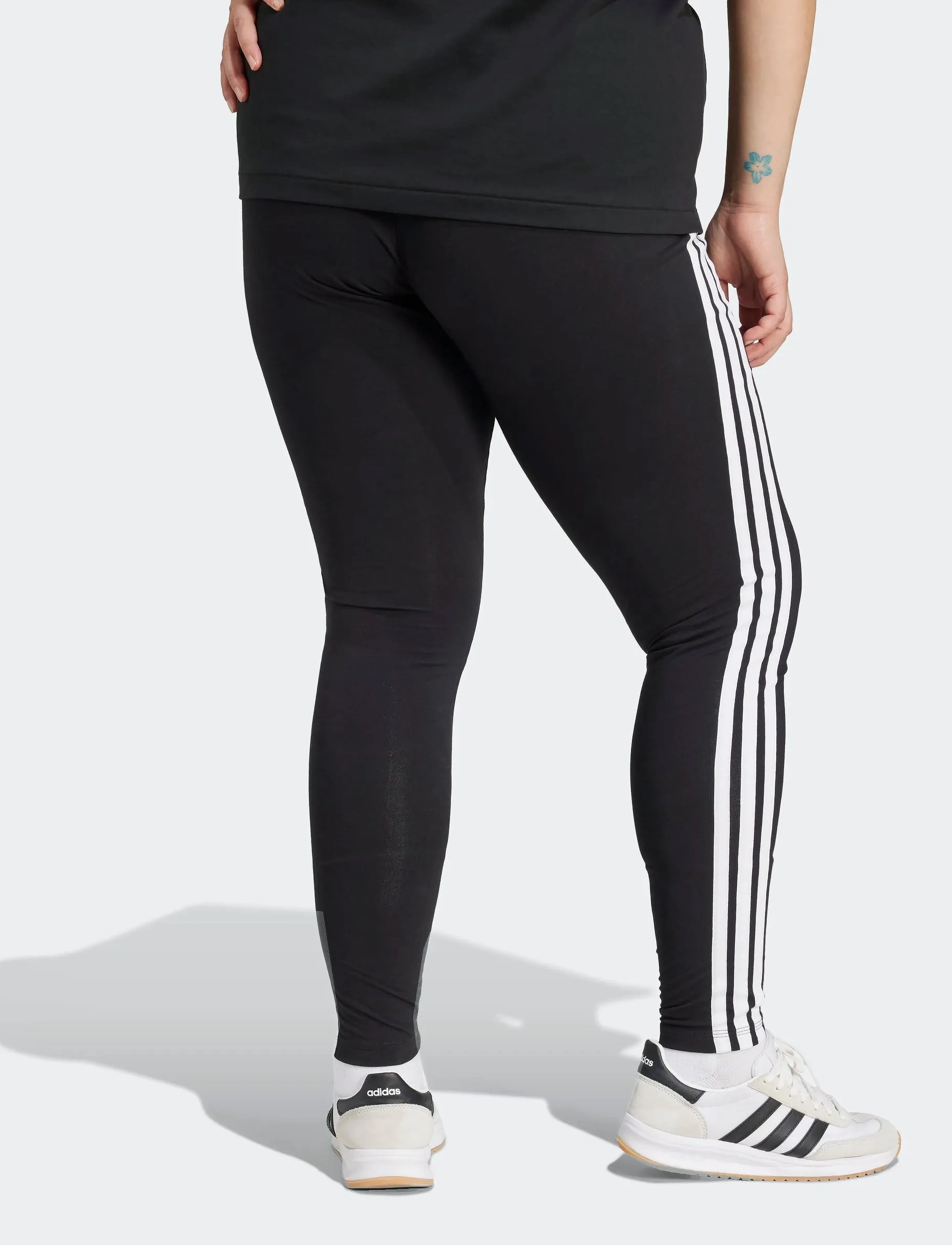 Adidas Essentials 3-Stripes Cotton Tights (Plus Size) dam – bild 7