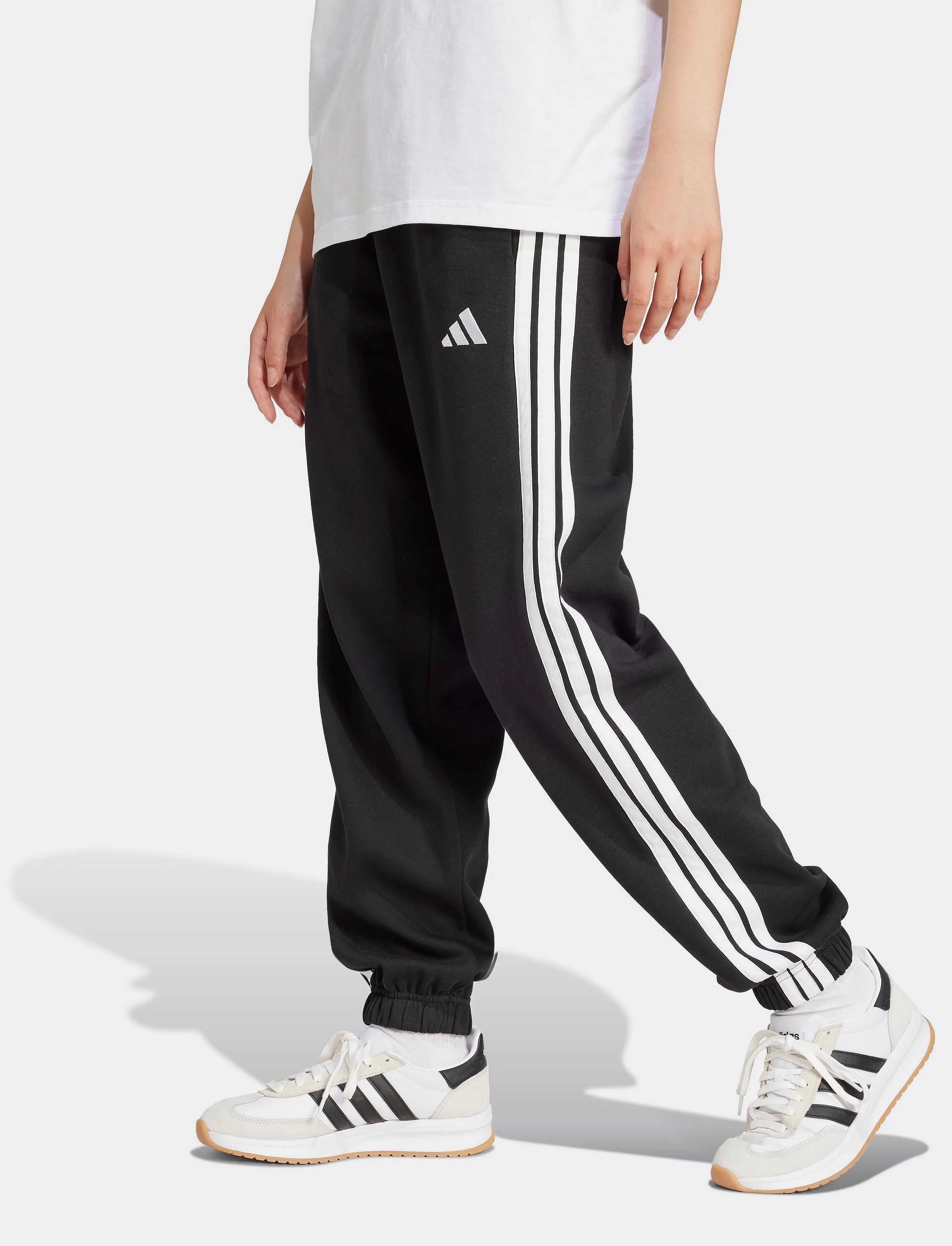 adidas Sportswear W 3S FL C PT - Träningsbyxor - BLACK/WHITE / black