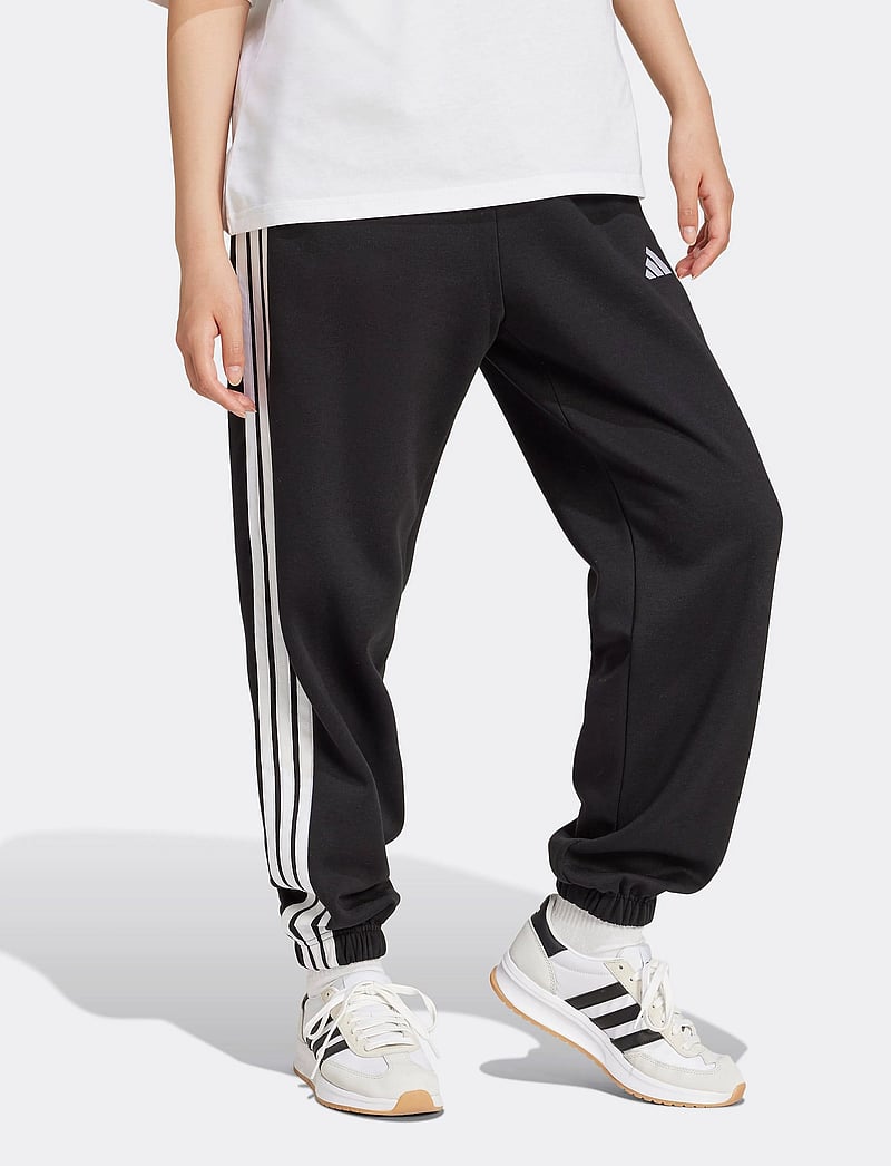 adidas Sportswear - W 3S FL C PT - träningsbyxor - black/white - 3