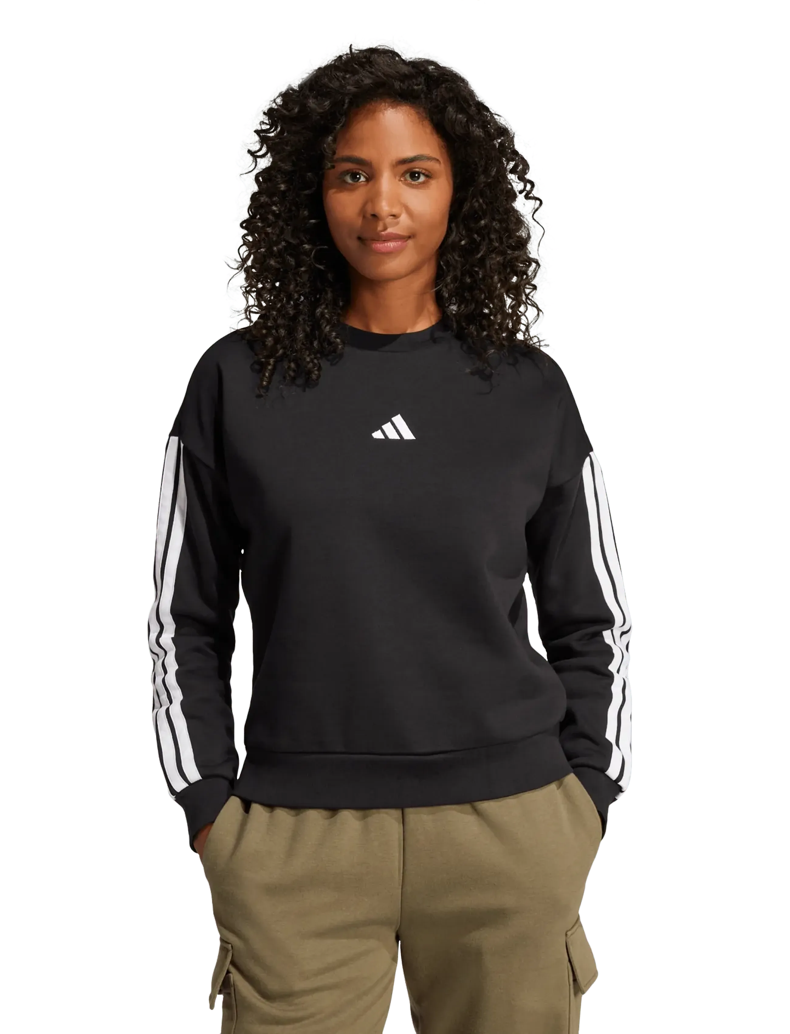 adidas Sportswear - W 3S FL SWT - sweatshirts - black/white - 2