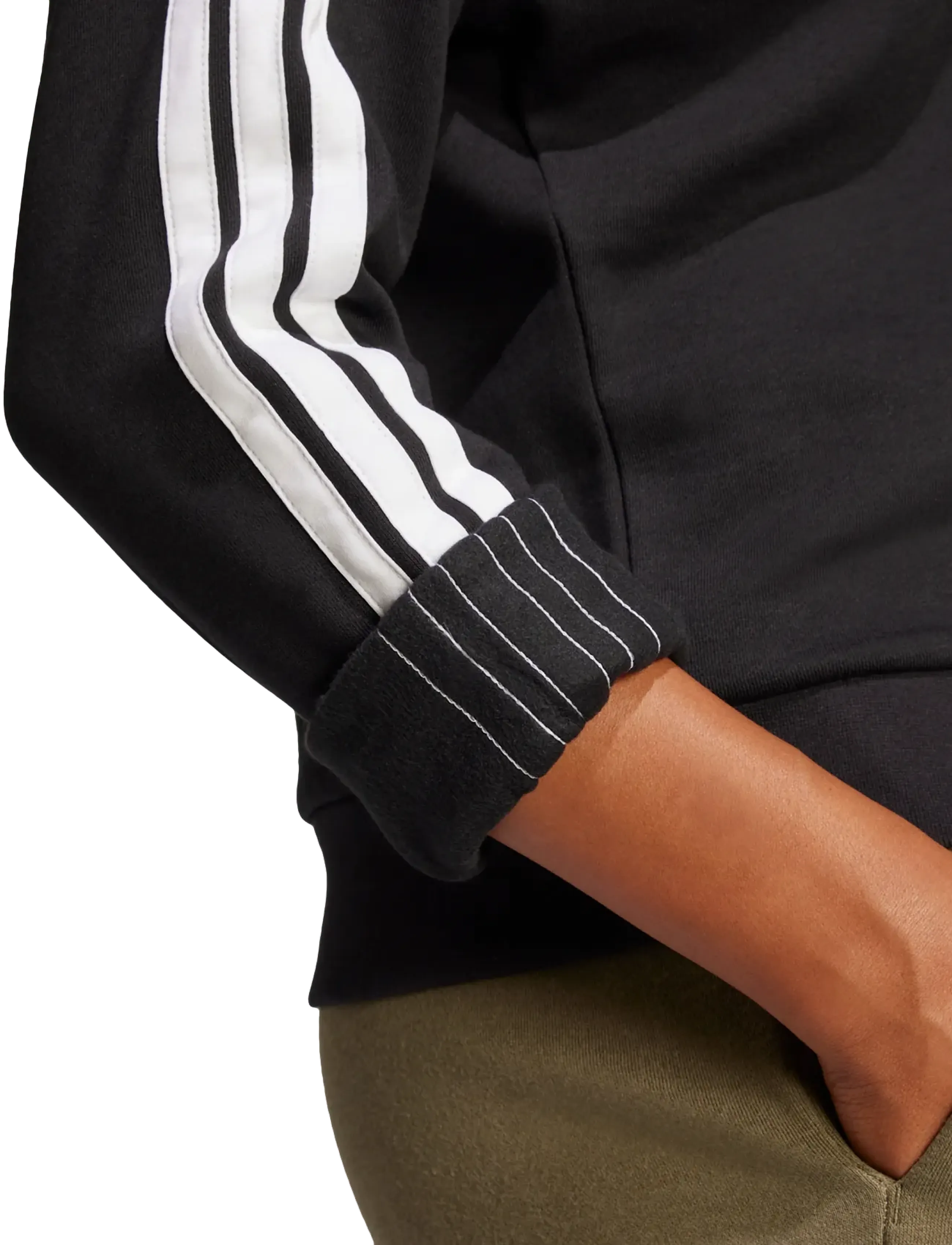 adidas Sportswear - W 3S FL SWT - sweatshirts - black/white - 3