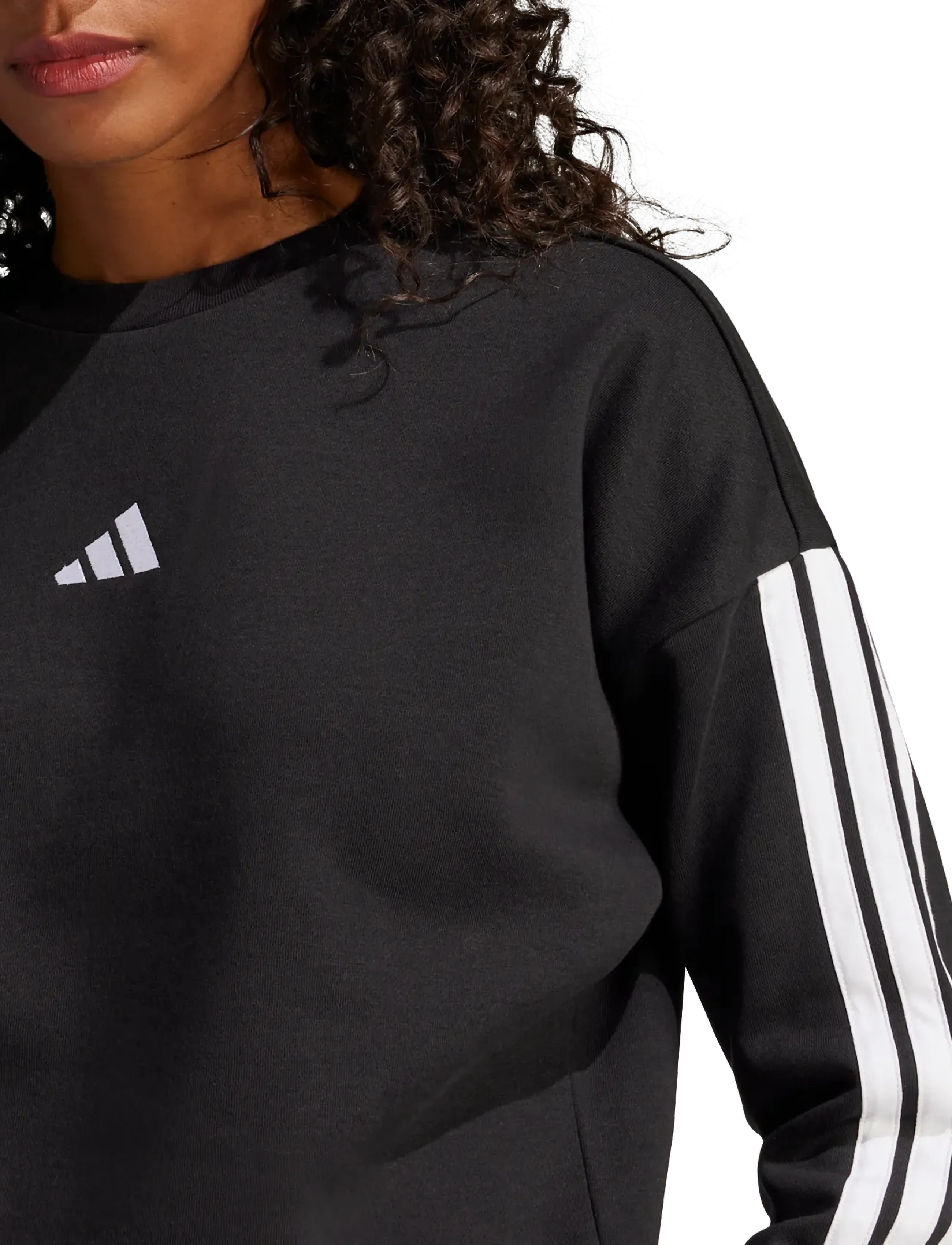adidas Sportswear - W 3S FL SWT - sweatshirts - black/white - 4