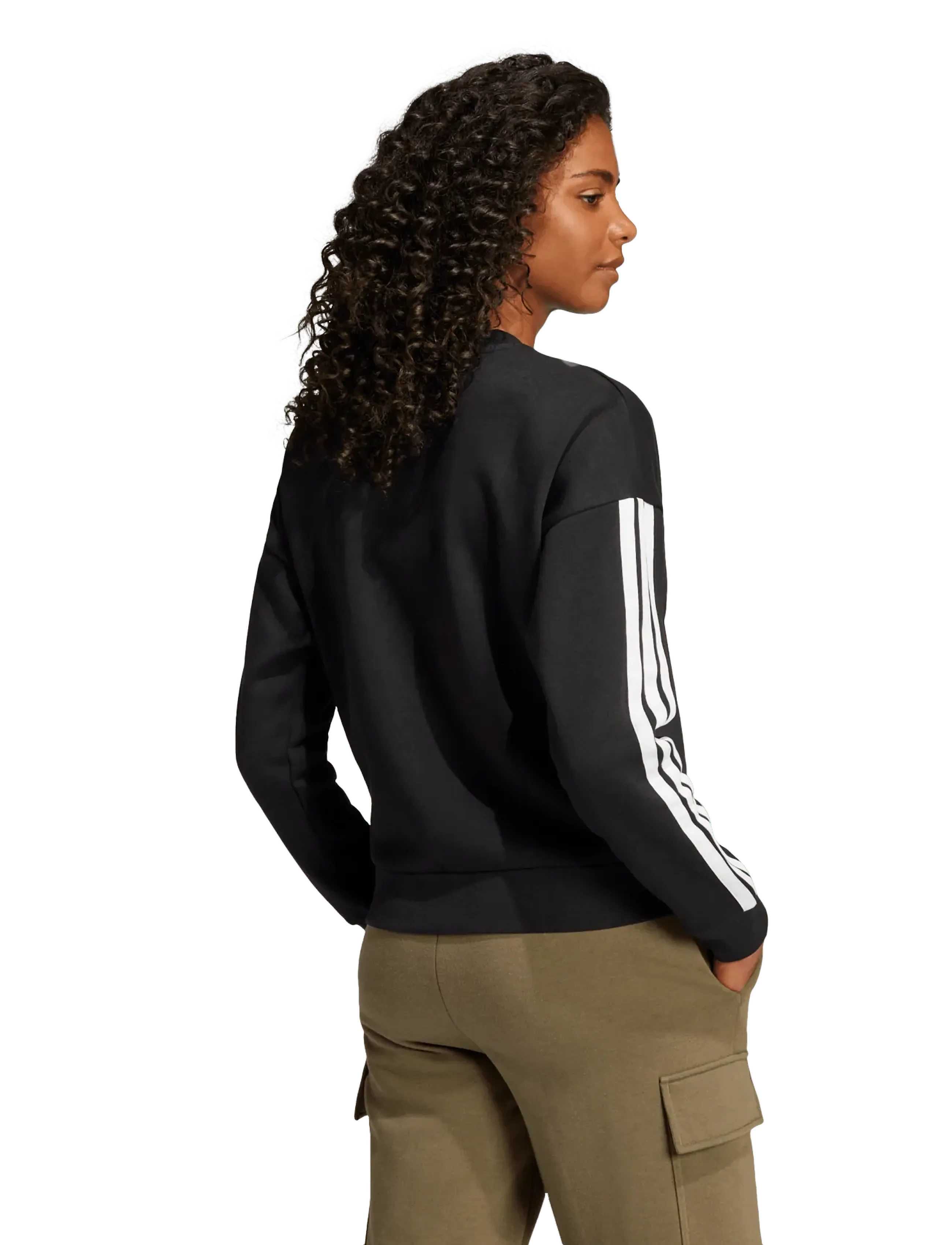 adidas Sportswear - W 3S FL SWT - sweatshirts - black/white - 5