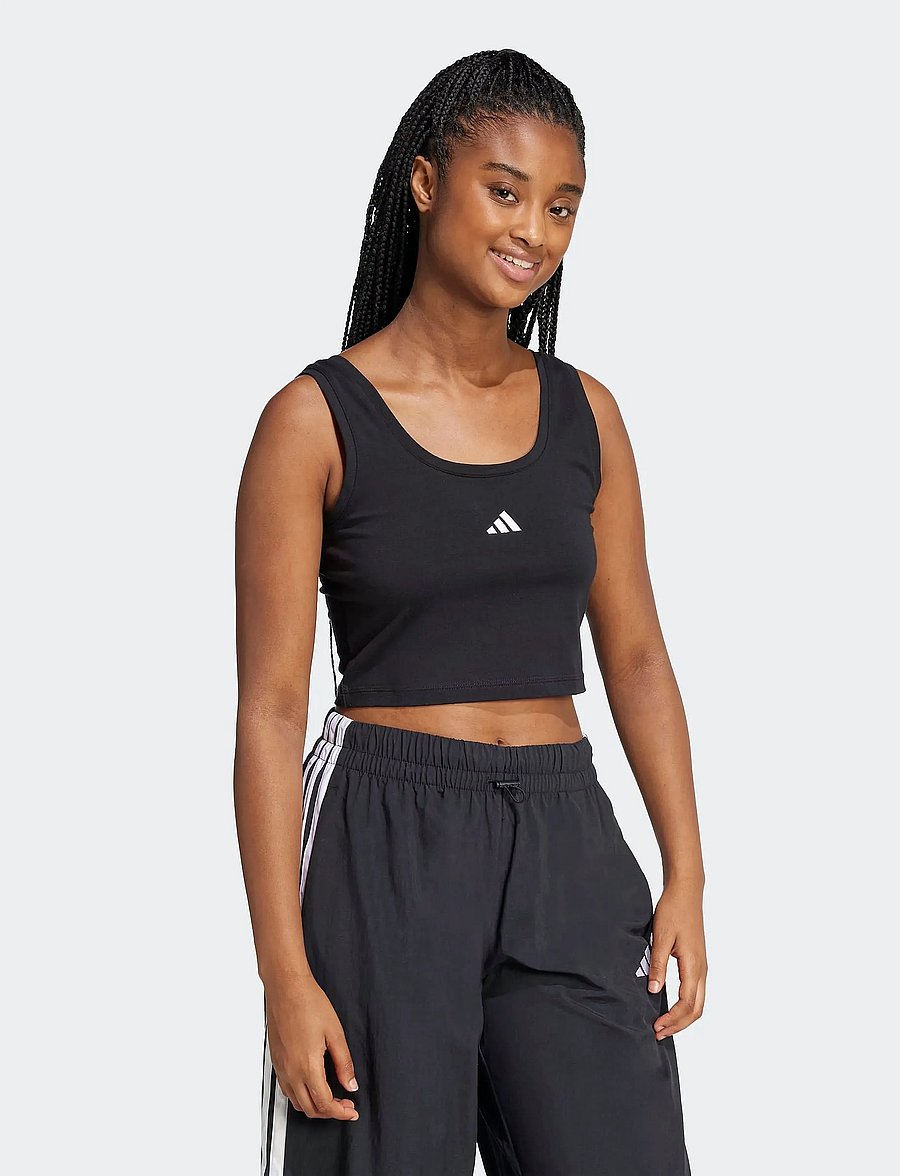 adidas Sportswear - W SL SJ TK - treenitopit - black/white - 0