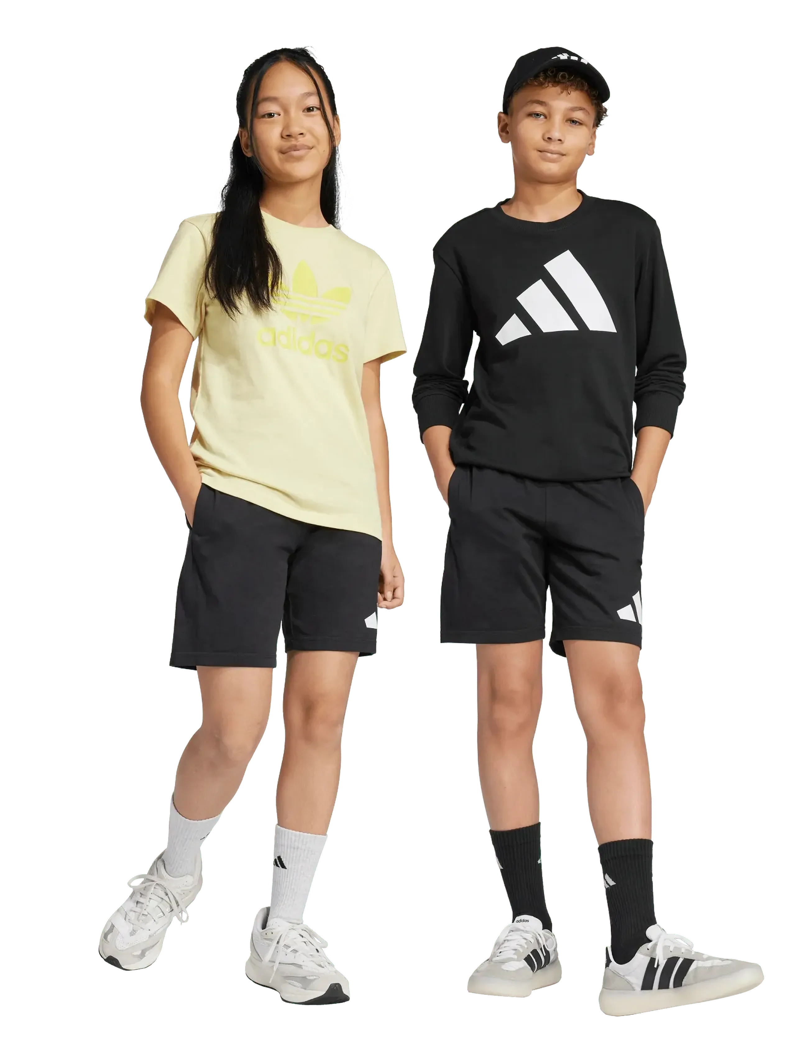 adidas Sportswear - J BL KN SH 210 - sweatshorts - black/white - 4