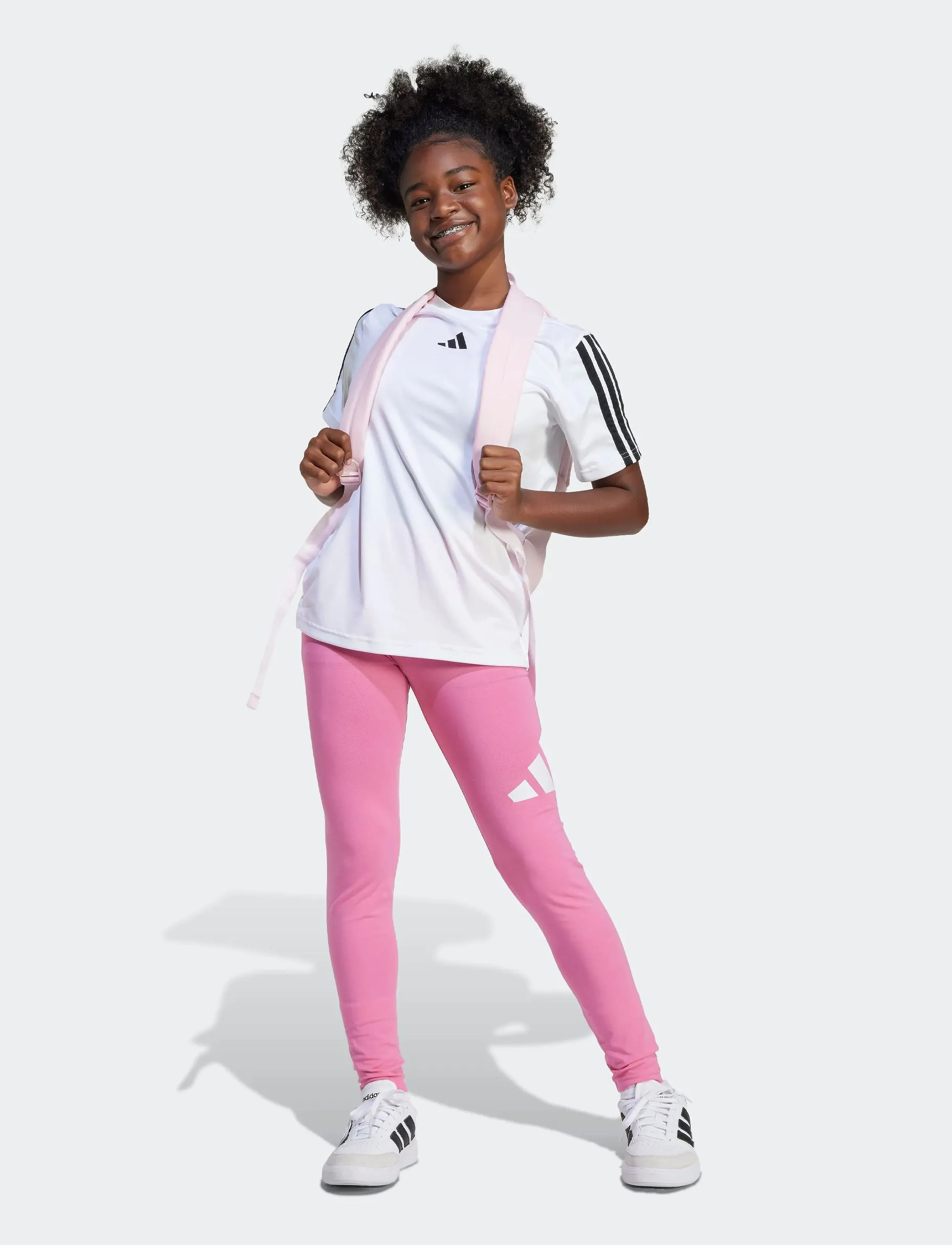 adidas Sportswear JG BL LEG 230 - Leggings - PNKFUS/WHITE / pink/rose