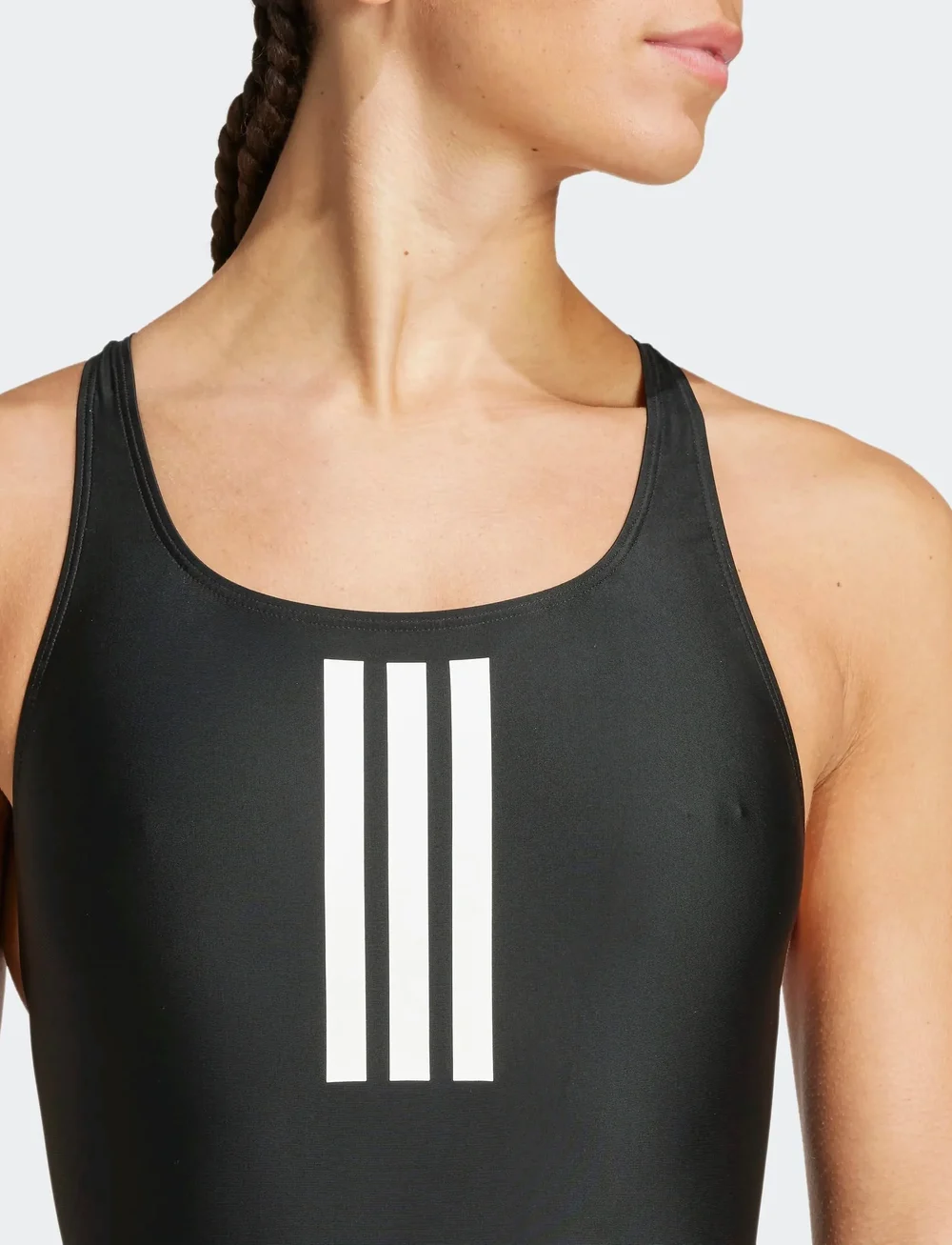 adidas Sportswear - 3S MID SUIT - sportiga badkläder - black/white - 4