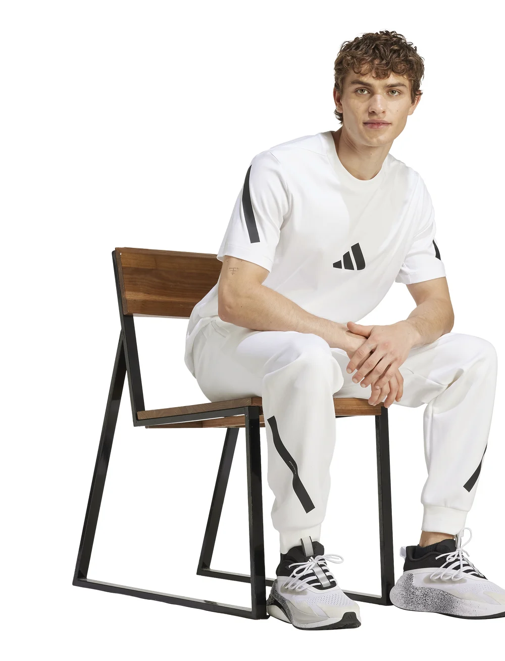 adidas Sportswear - M Z.N.E. TEE - t-shirts - white - 4