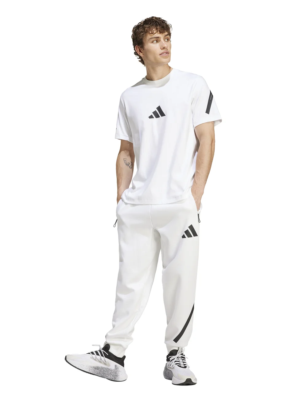 adidas Sportswear - M Z.N.E. TEE - t-shirts - white - 5