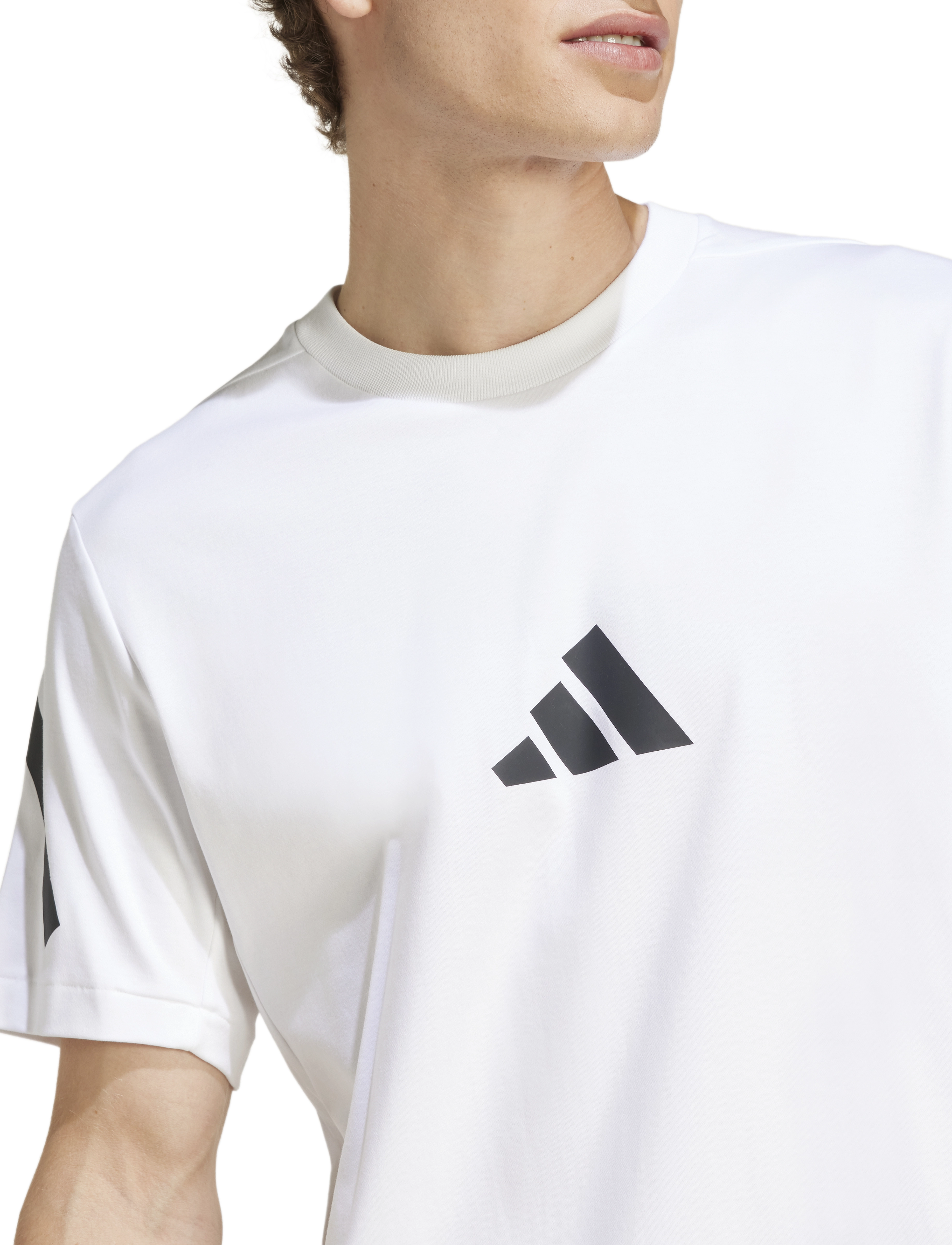 adidas Sportswear M Z.N.E. TEE - Riided - WHITE / white